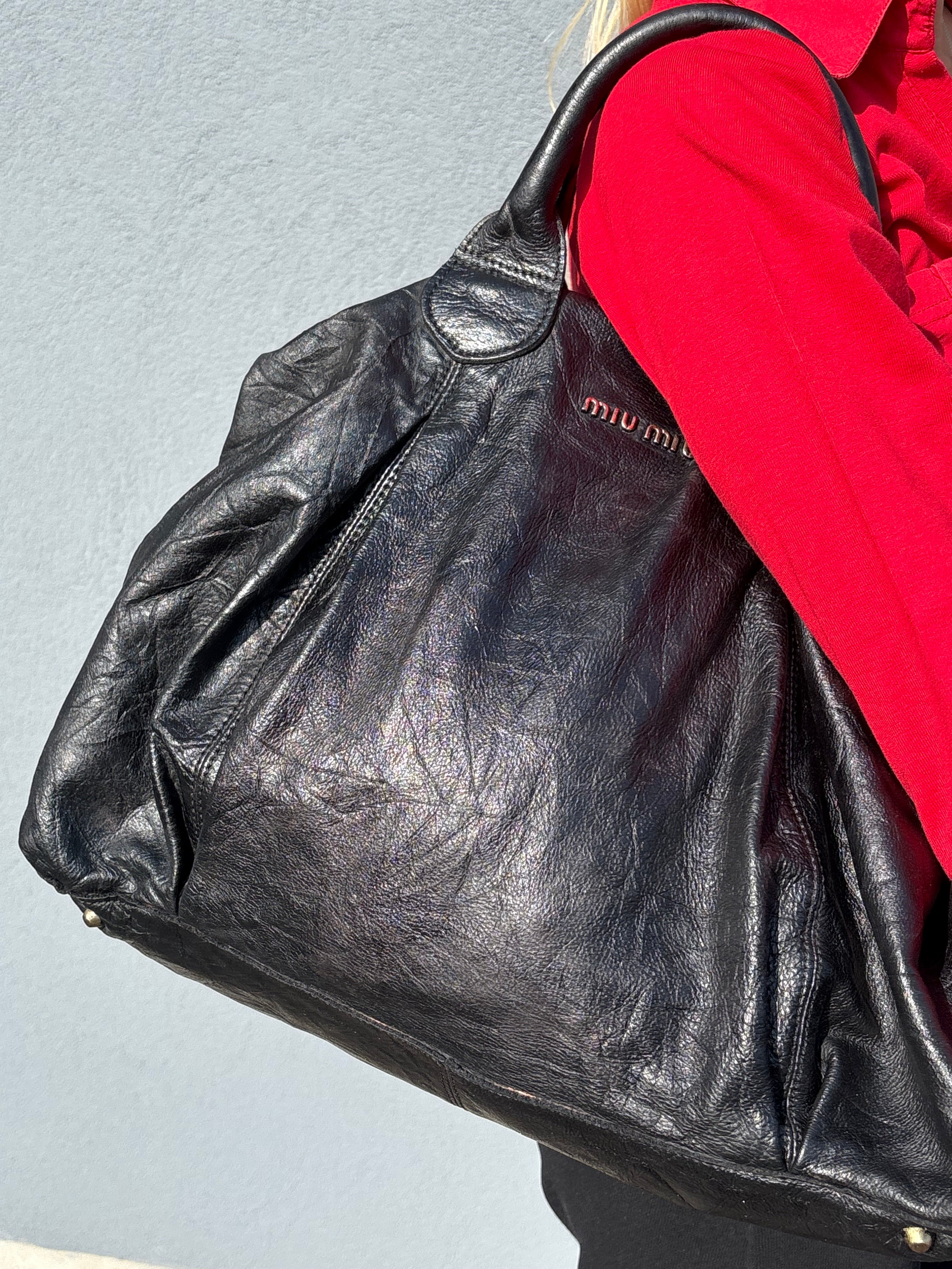 Miu Miu vintage 2000s leather jacket