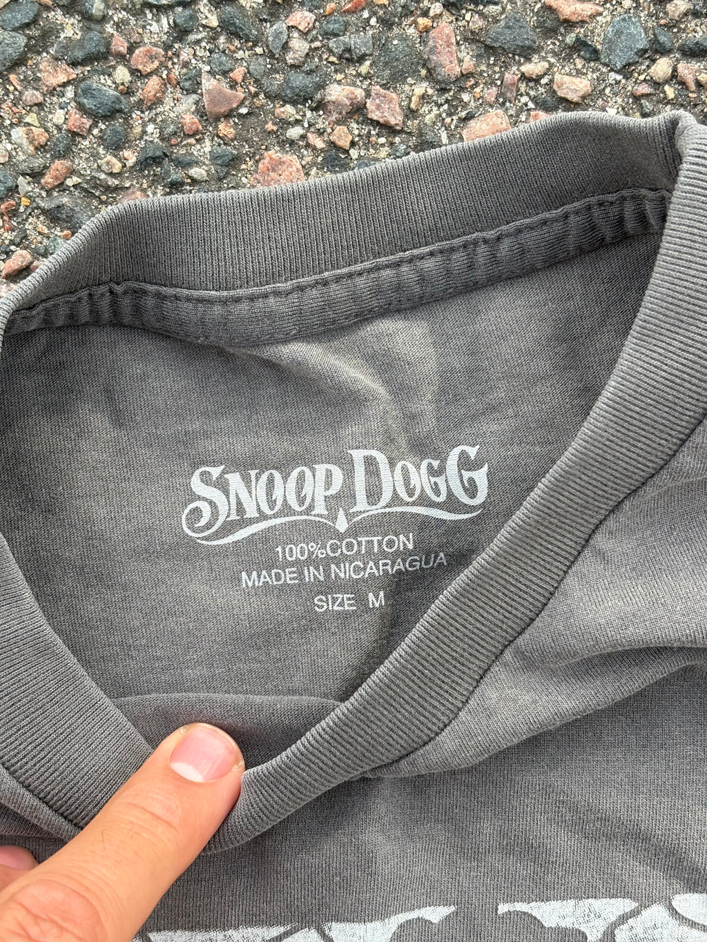 Vintage faded gray snoop dog tee
