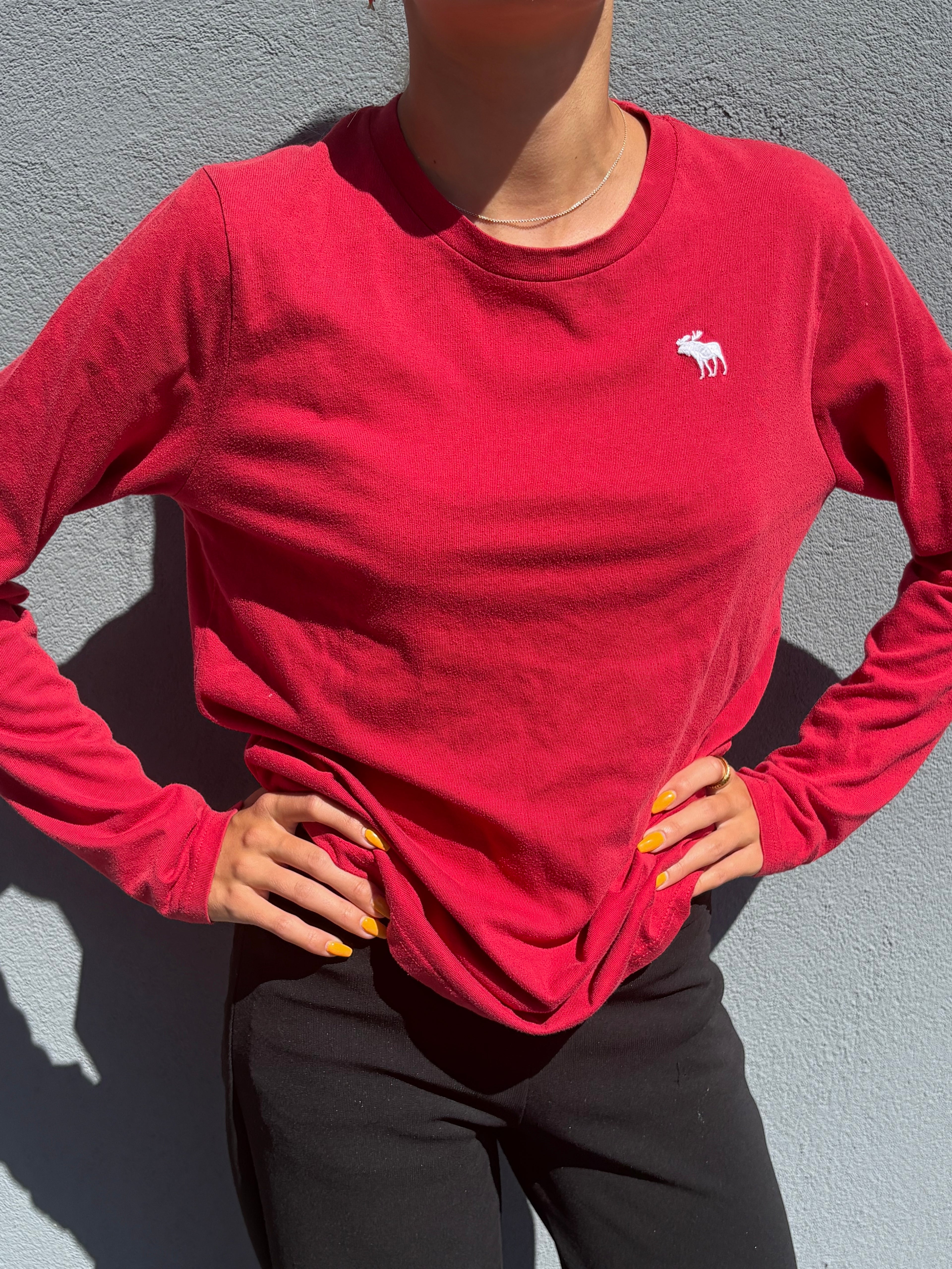 Vintage Abercrombie red long sleeve