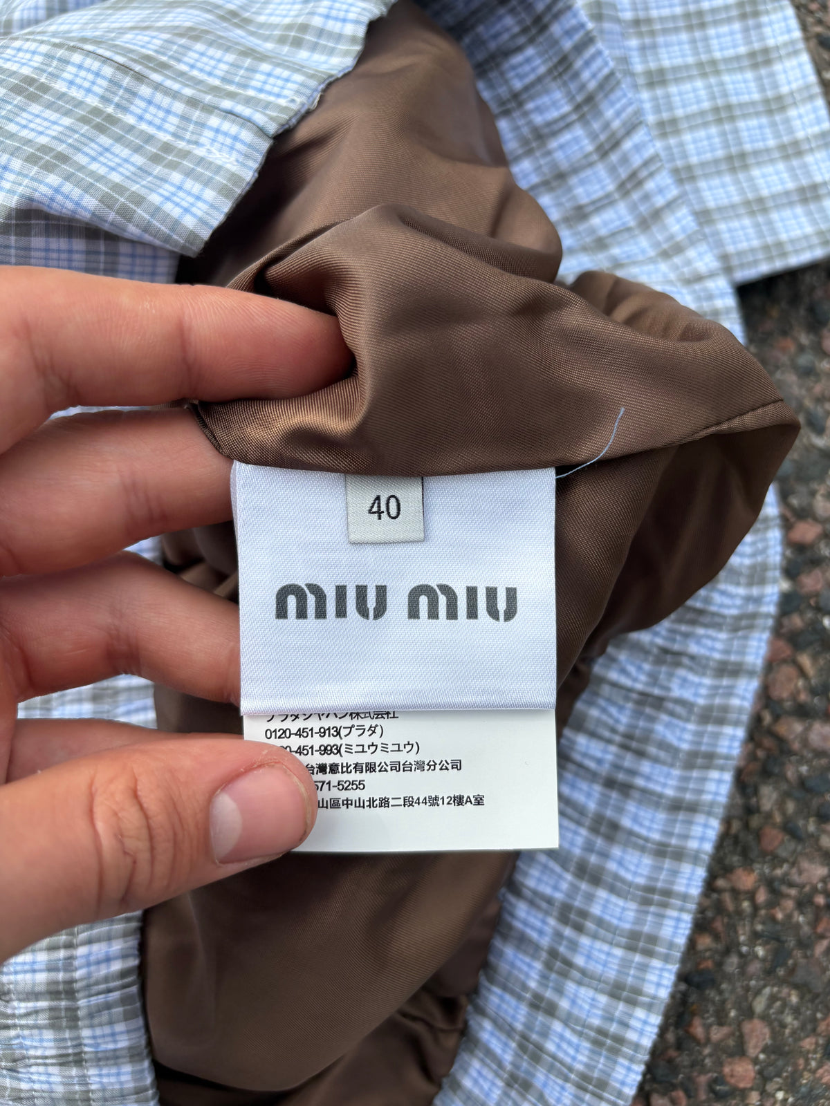 Miu miu striped jacket