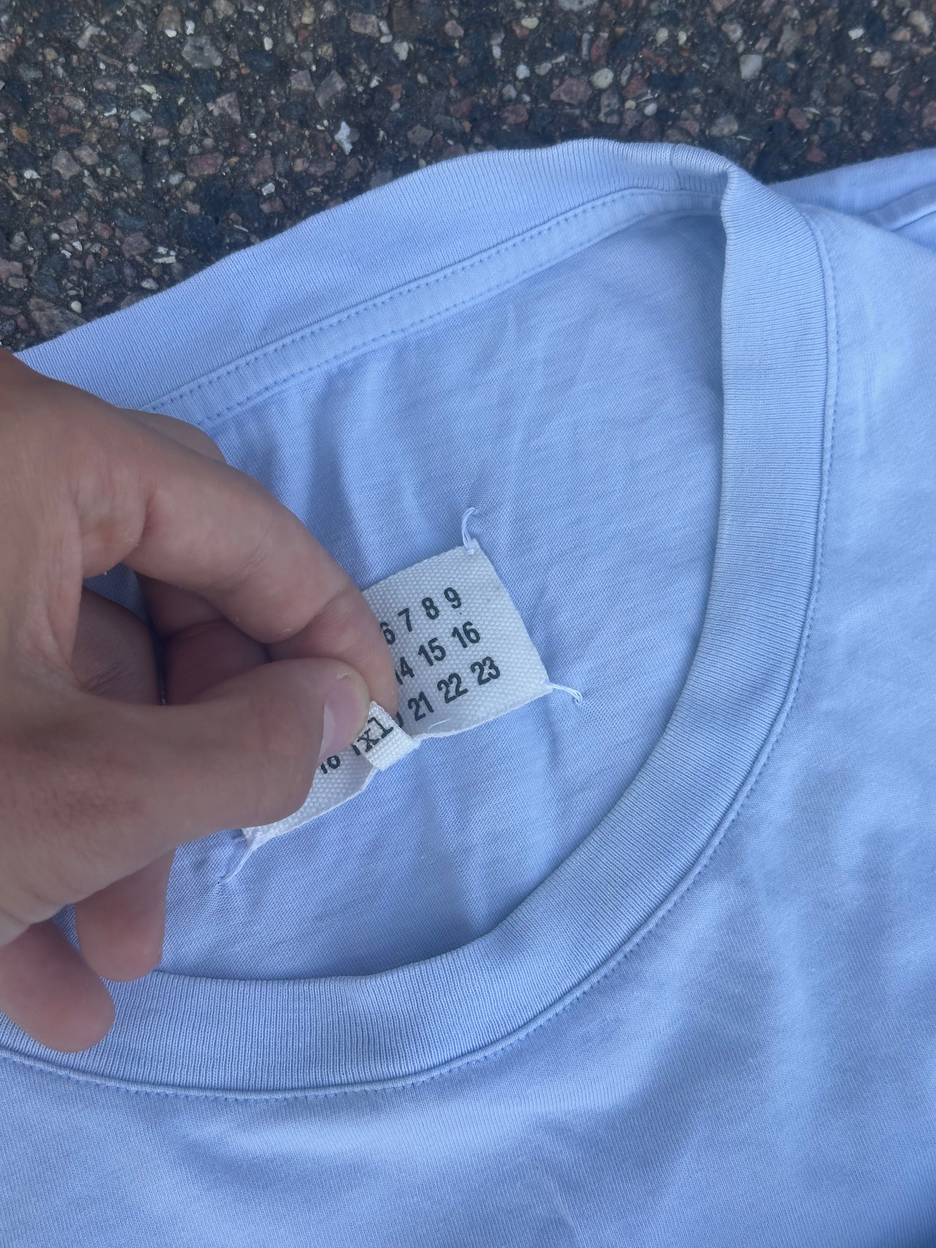 Baby blue maison margiela plain T-Shirt