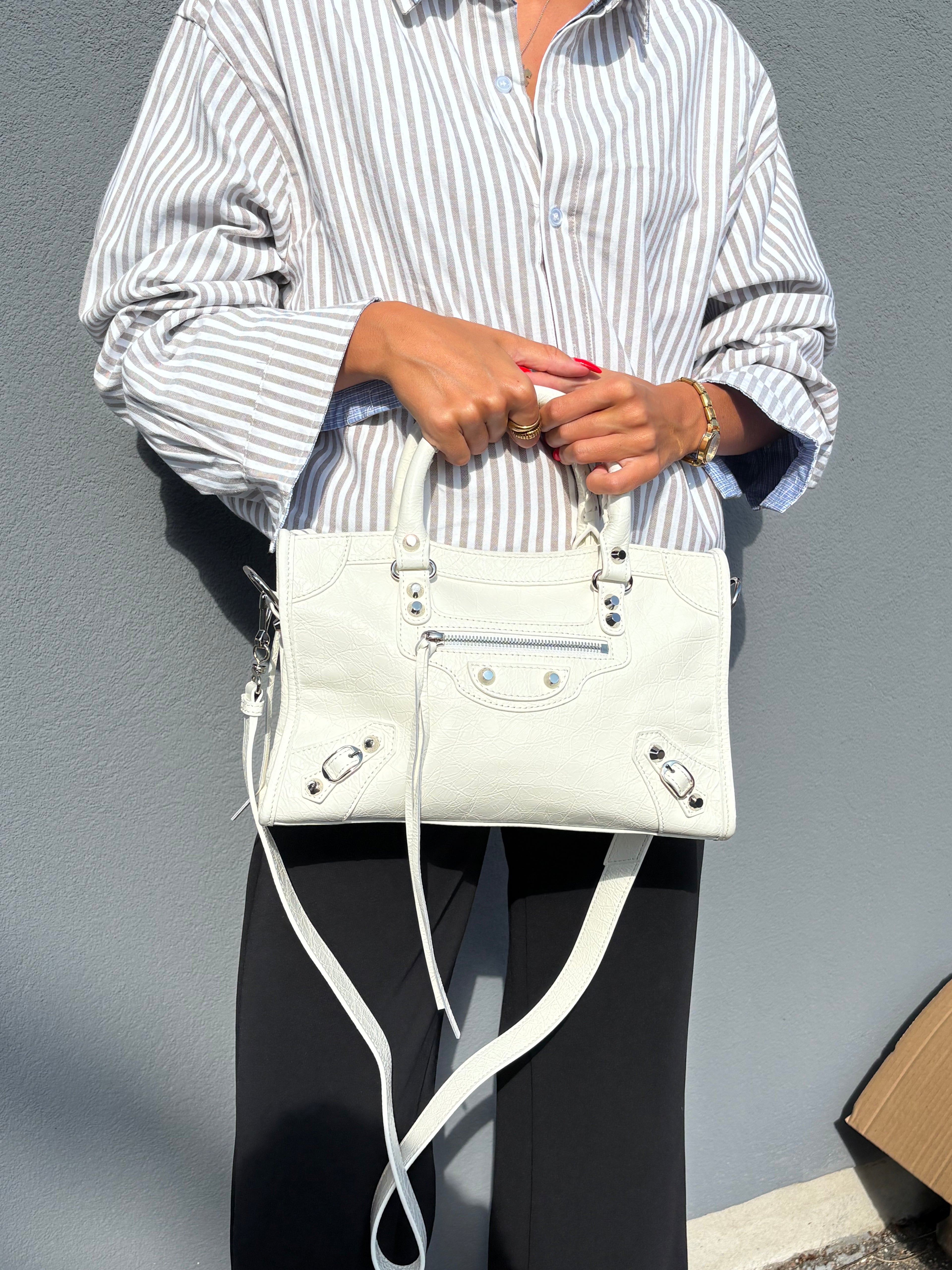 Small Balenciaga le city bag White m