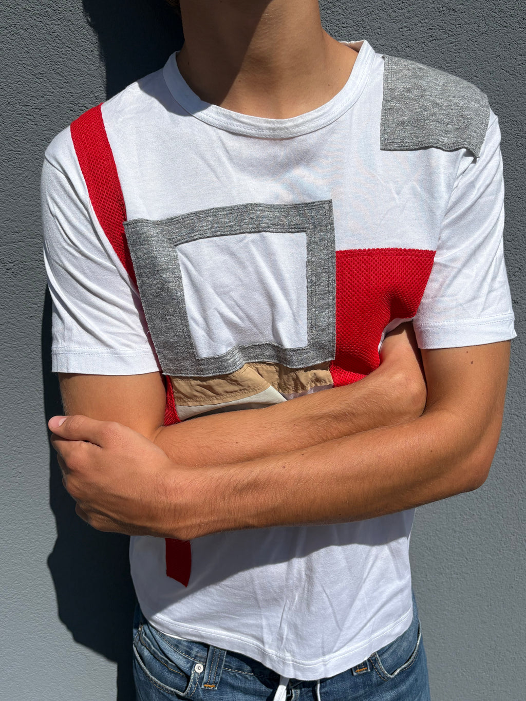 Junya watanabe AW11 patched t shirt white