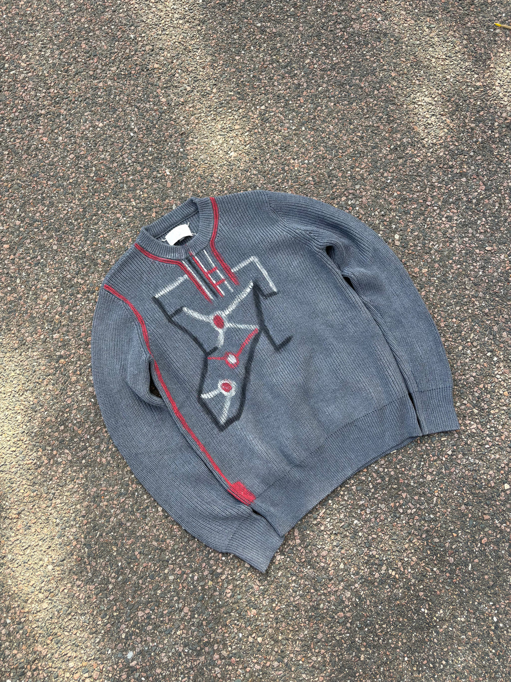 Maison margiela kids paint sweater gray