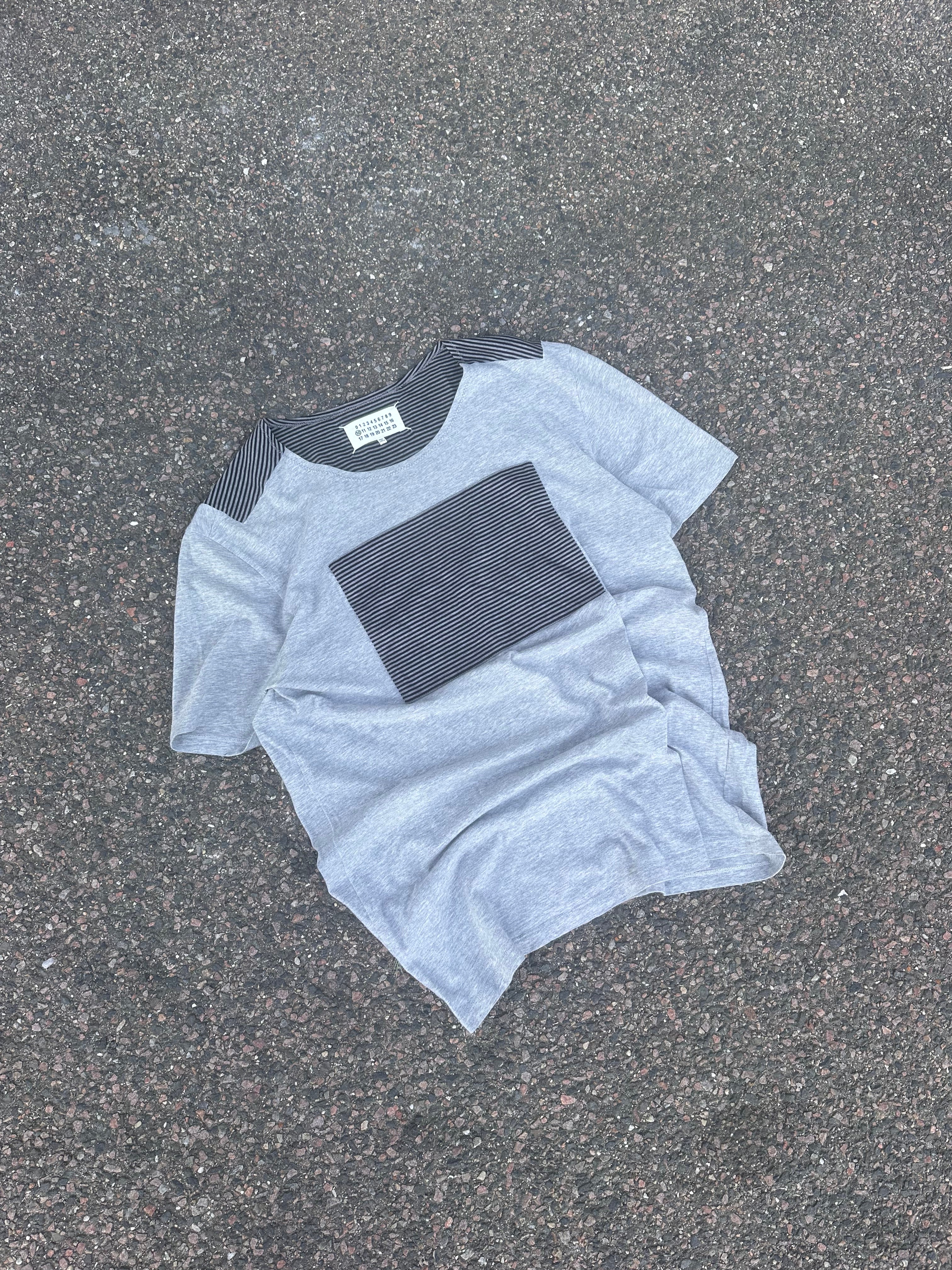 Maison Martin Margiela Striped gray tee