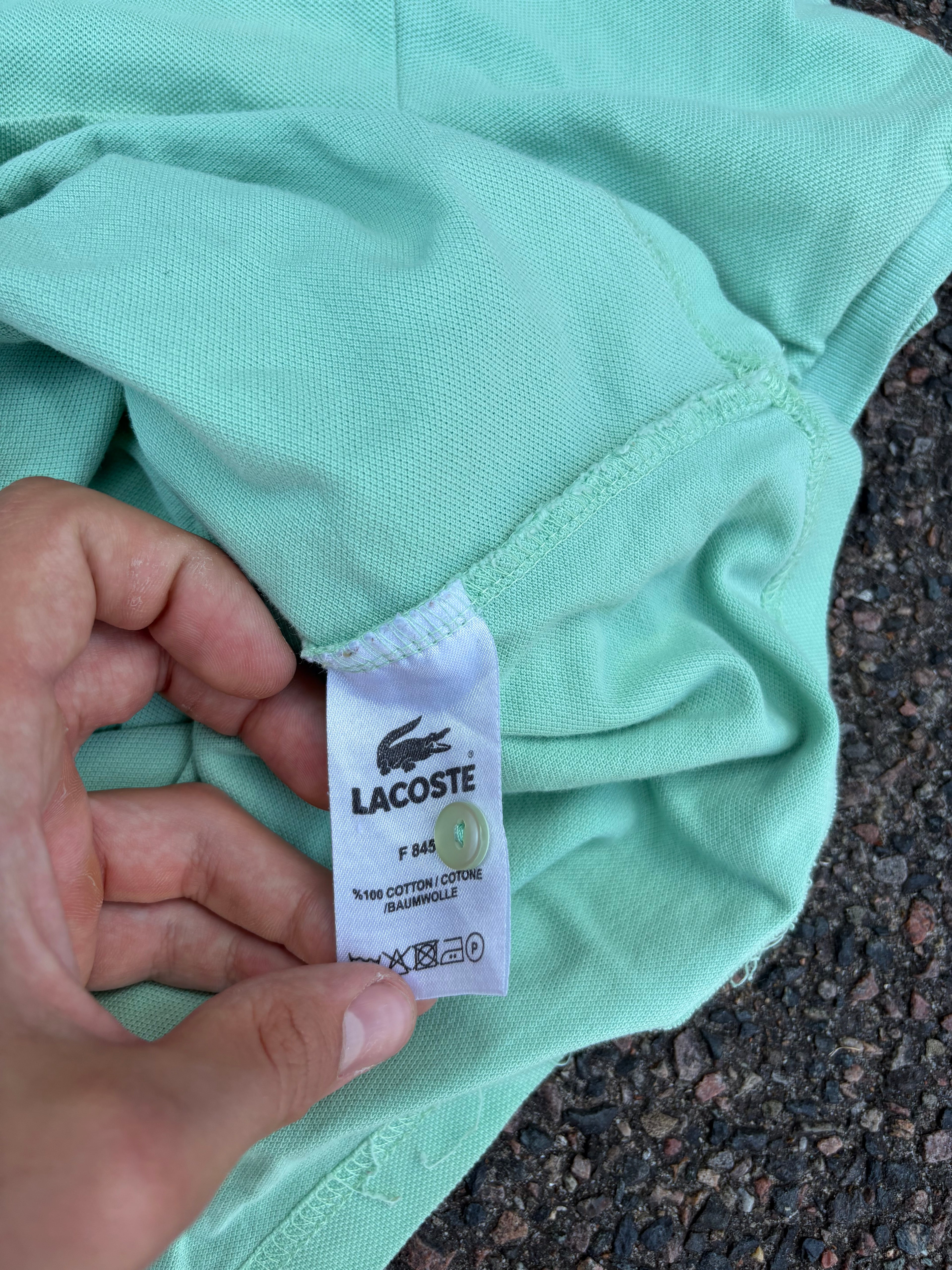 Vintage Mint green Lacoste slim fit polo