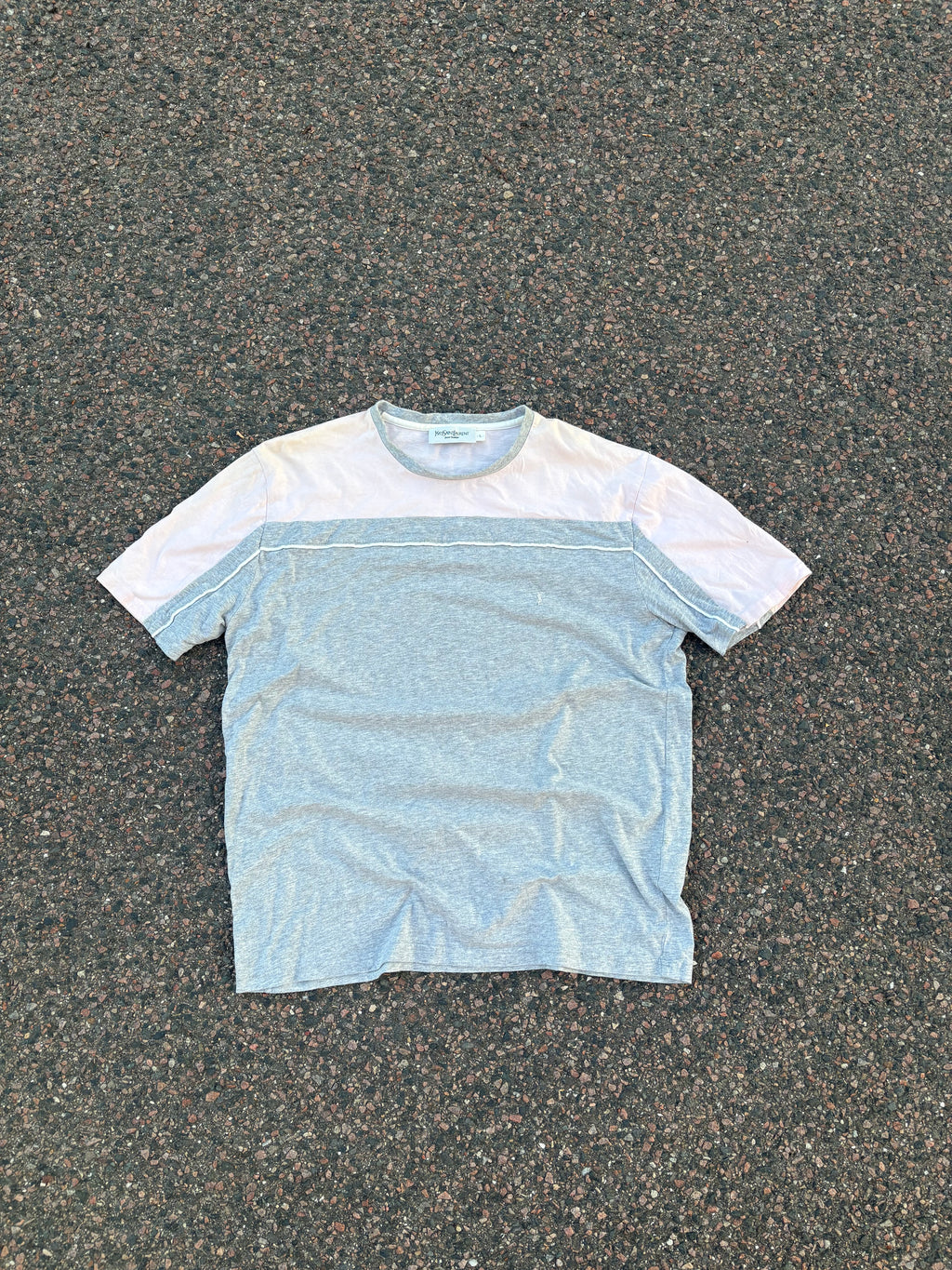 2000s Yves Saint Laurent tee pink/gray