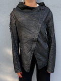 MM6 Martin Margiela leather asymmetrical jacket