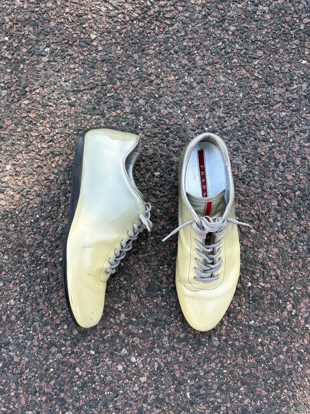 Prada faded cream vintage sneakers