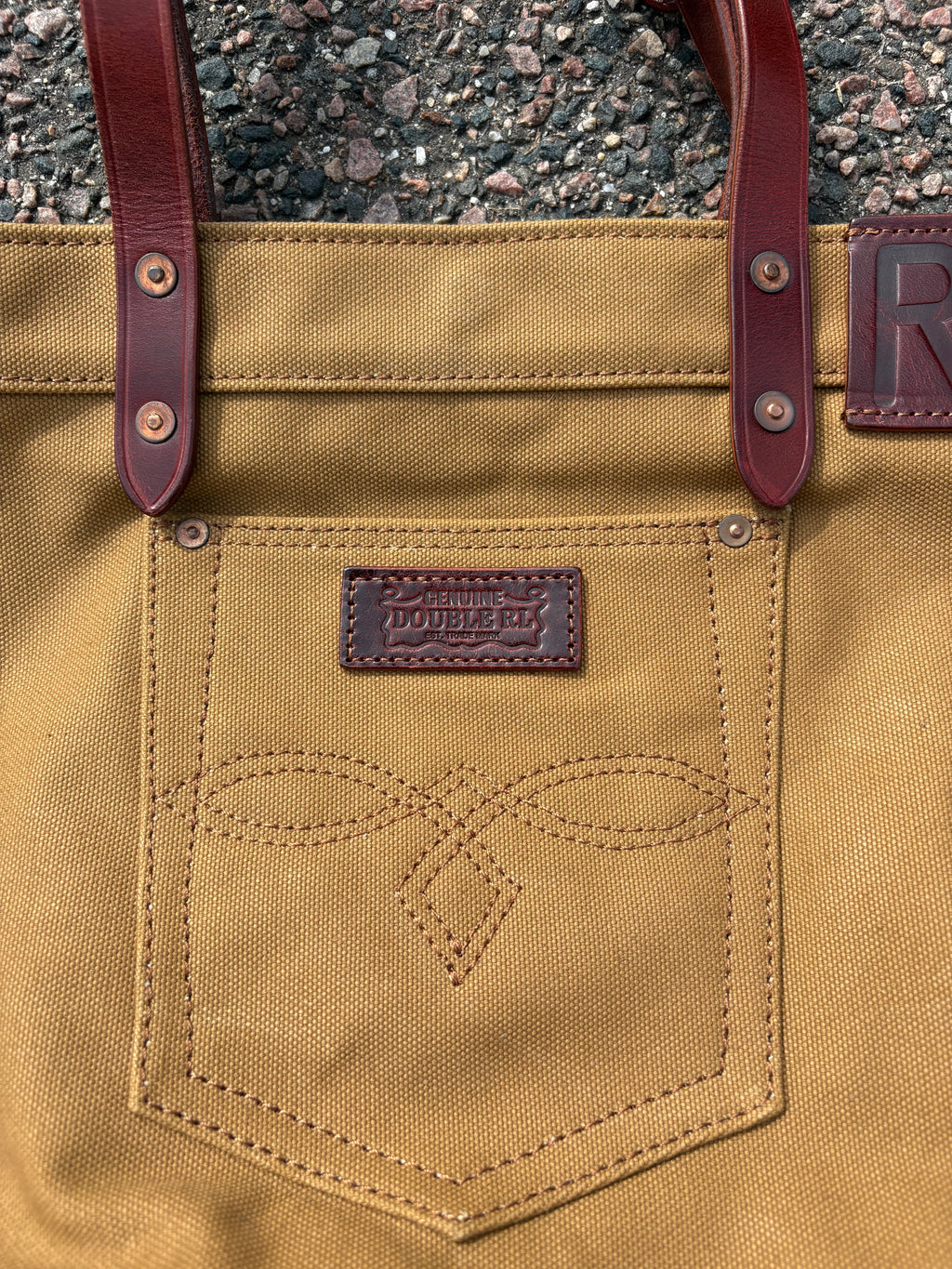 Double RL Ralph Lauren vintage canvas bag