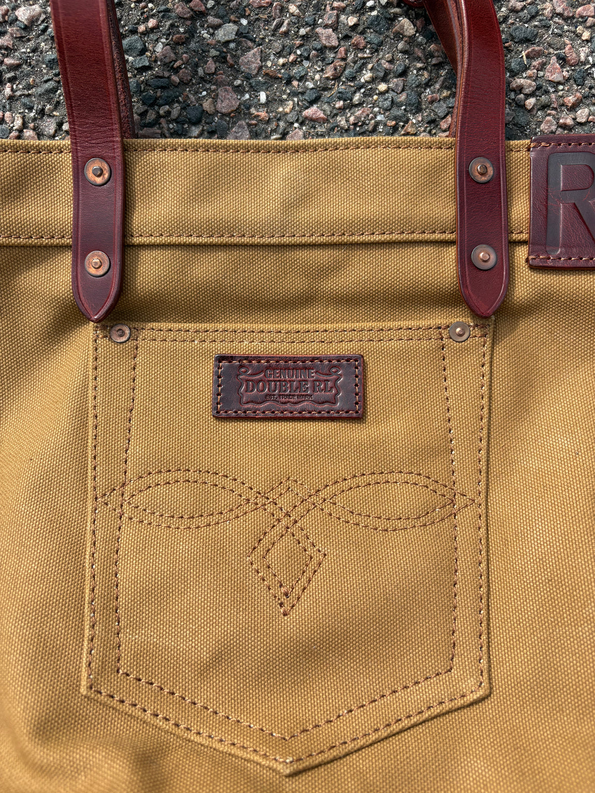 Double RL Ralph Lauren vintage canvas bag