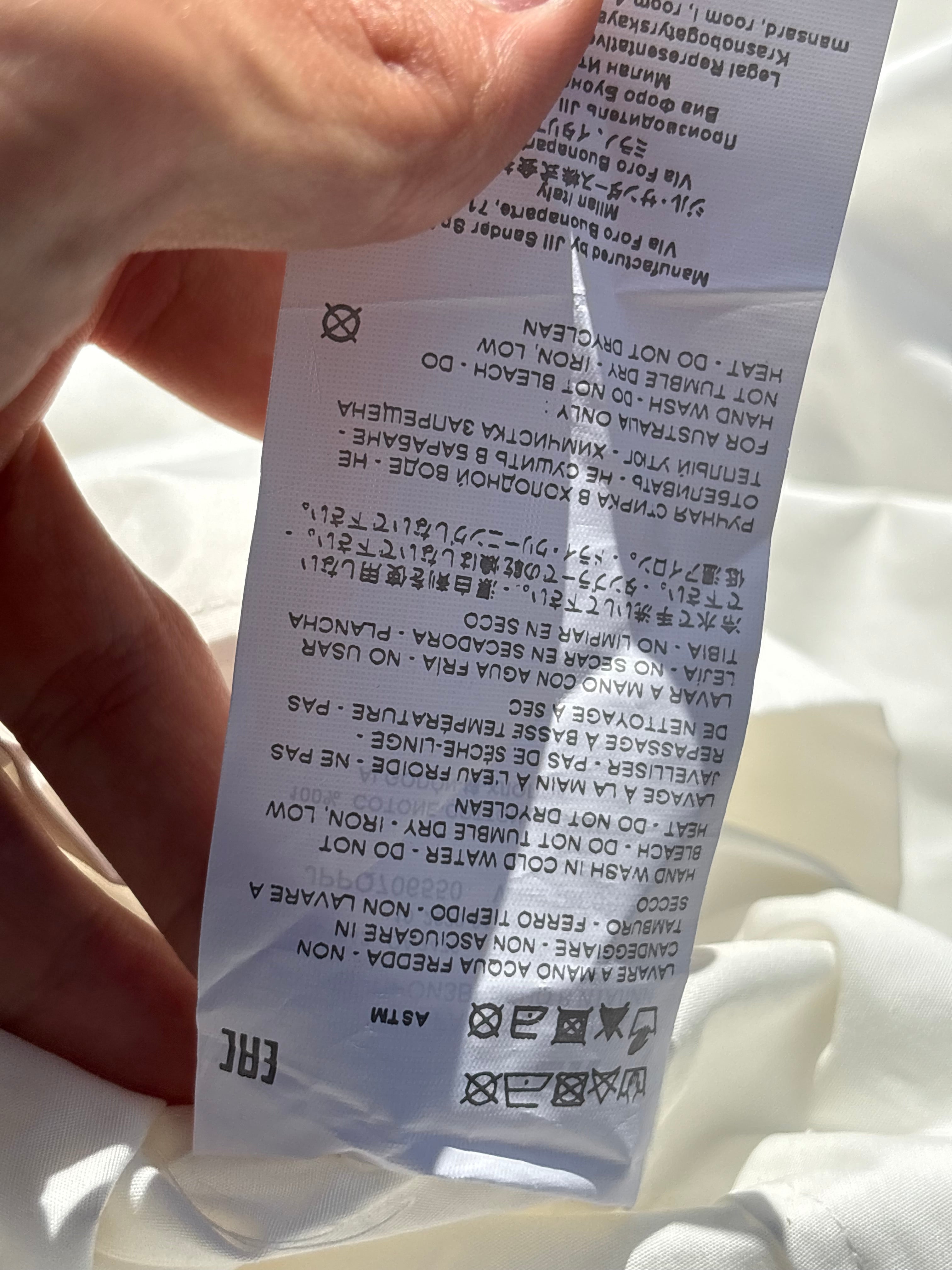 Jil Sander White rain coat