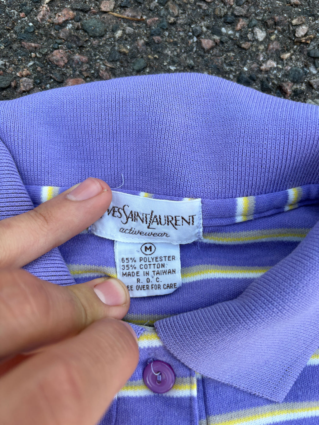 1990s YvesSaintLaurent activewear polo striped