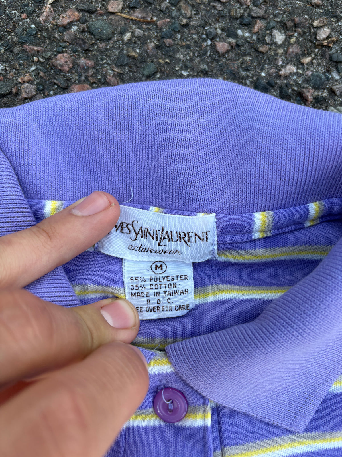 1990s YvesSaintLaurent activewear polo striped