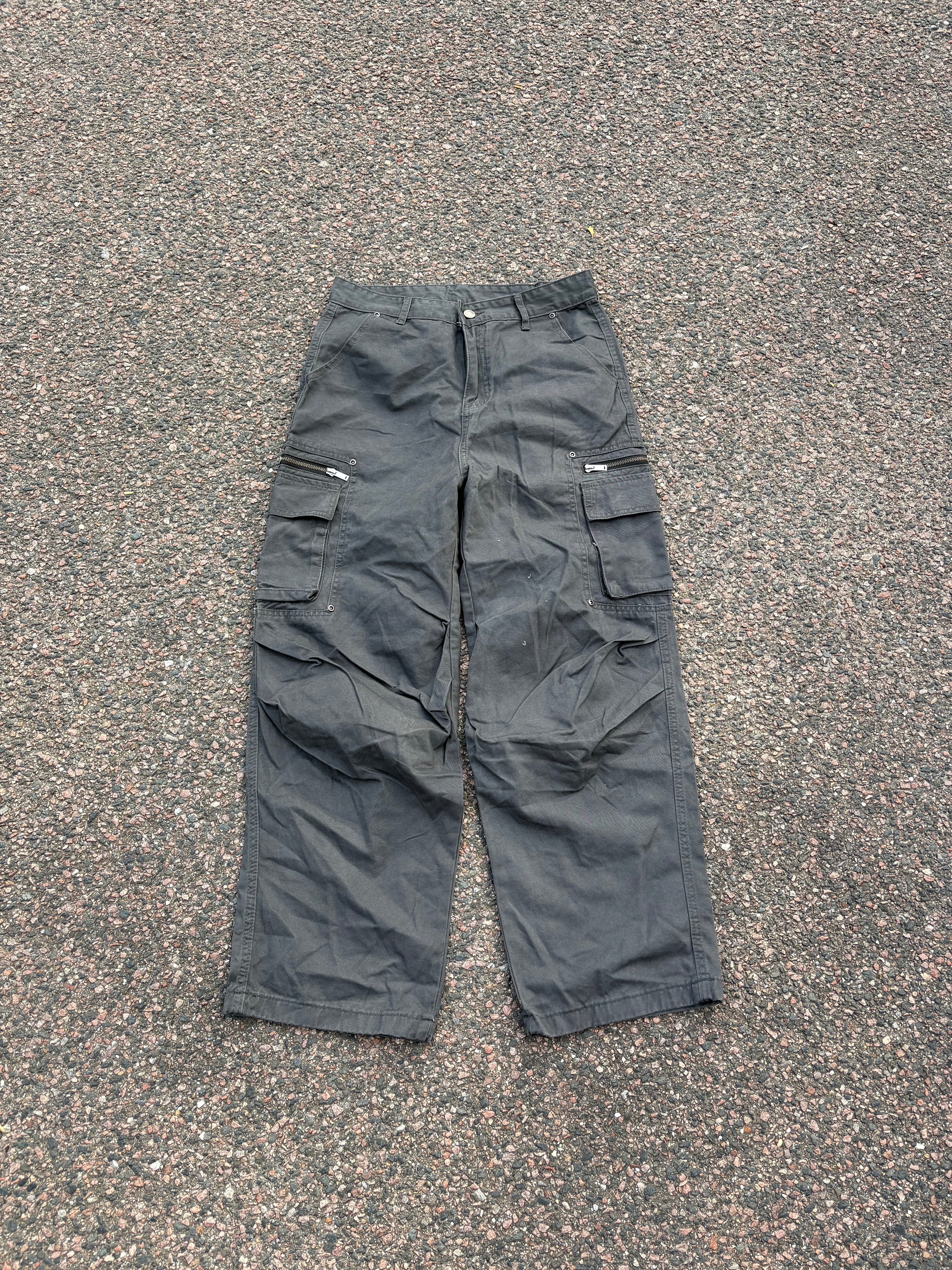 Wide fit cargo pants gray