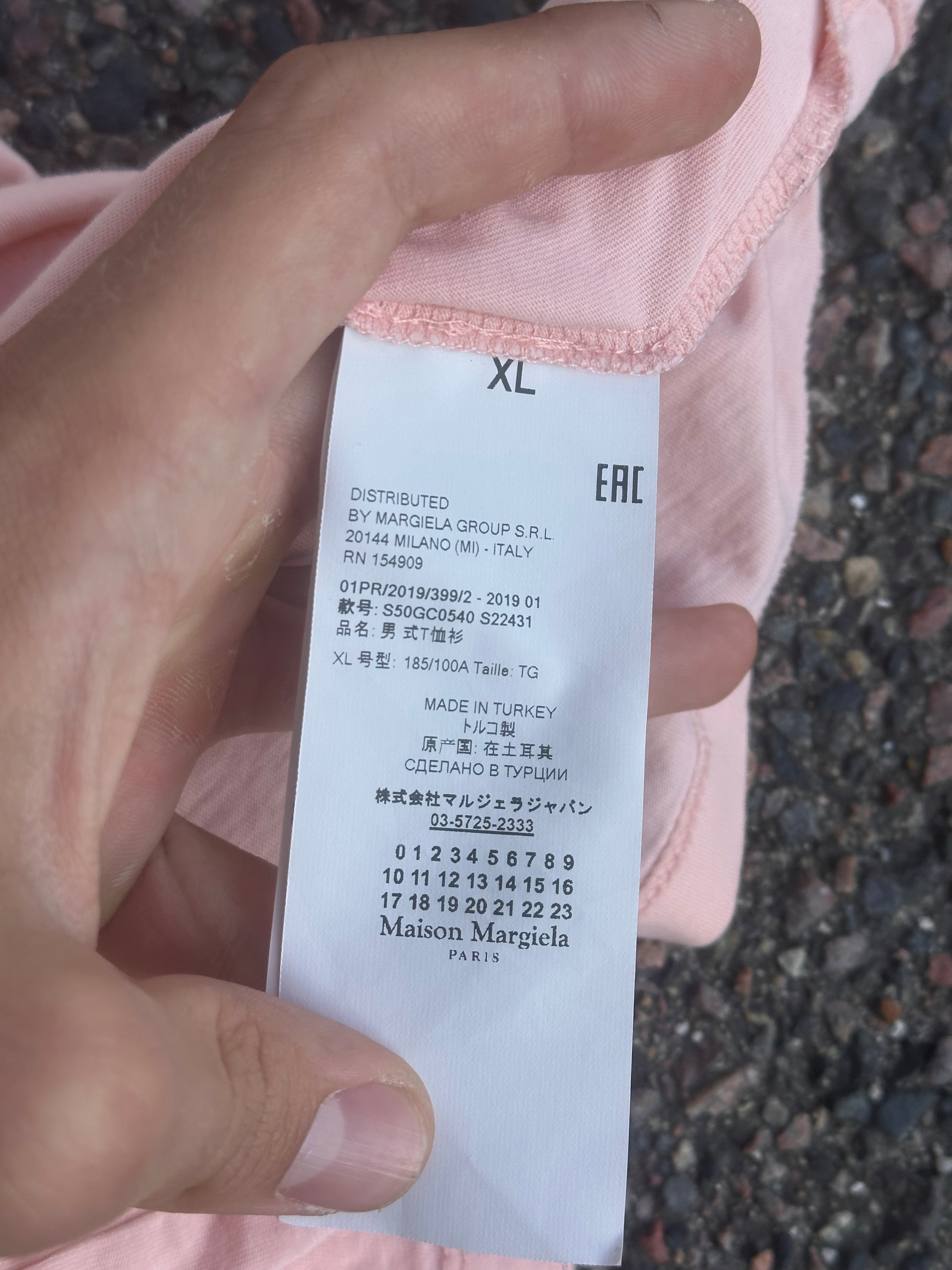 Pink maison margiela plain T-shirt