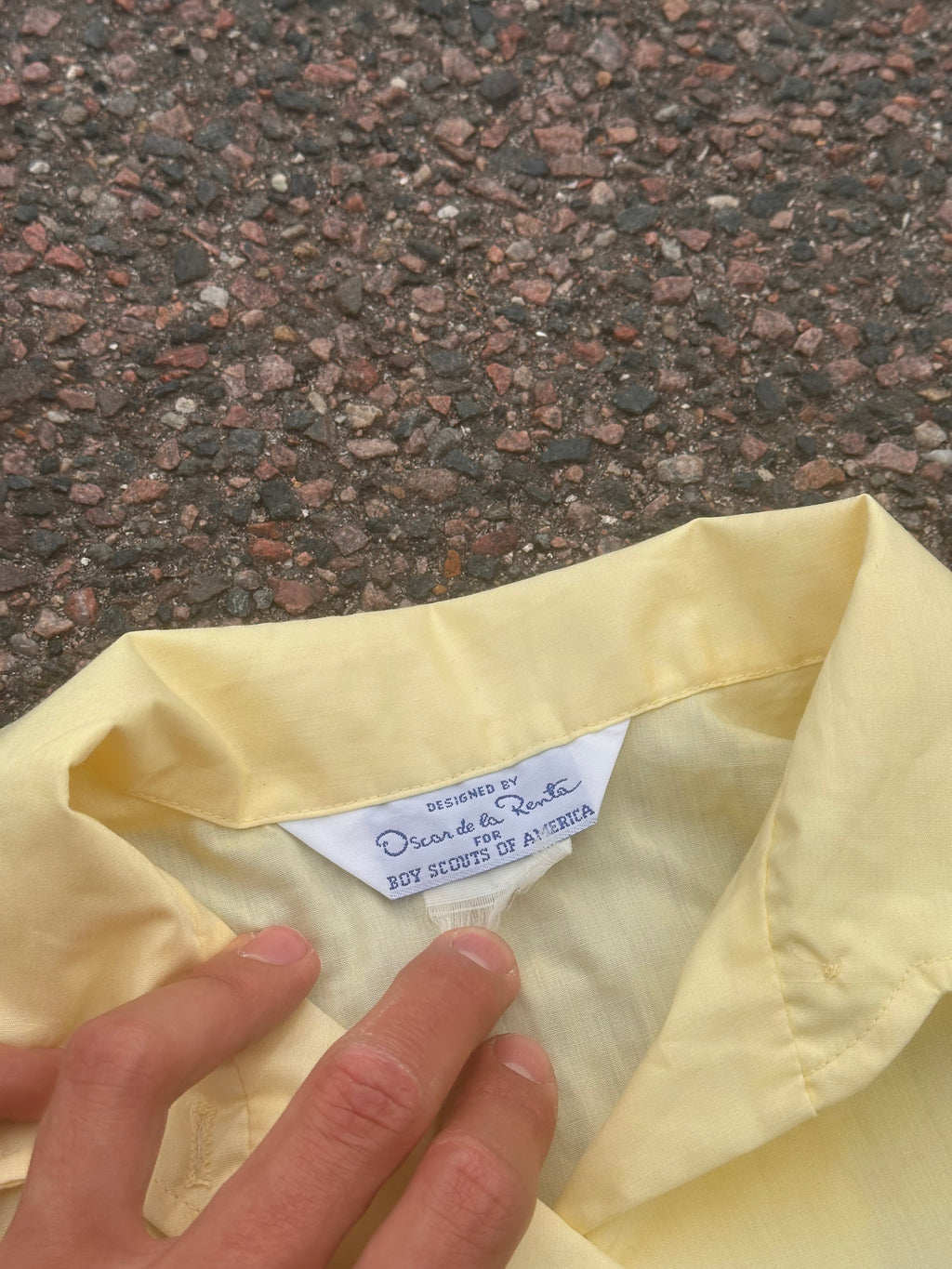 Oscar de la renta shirt yellow