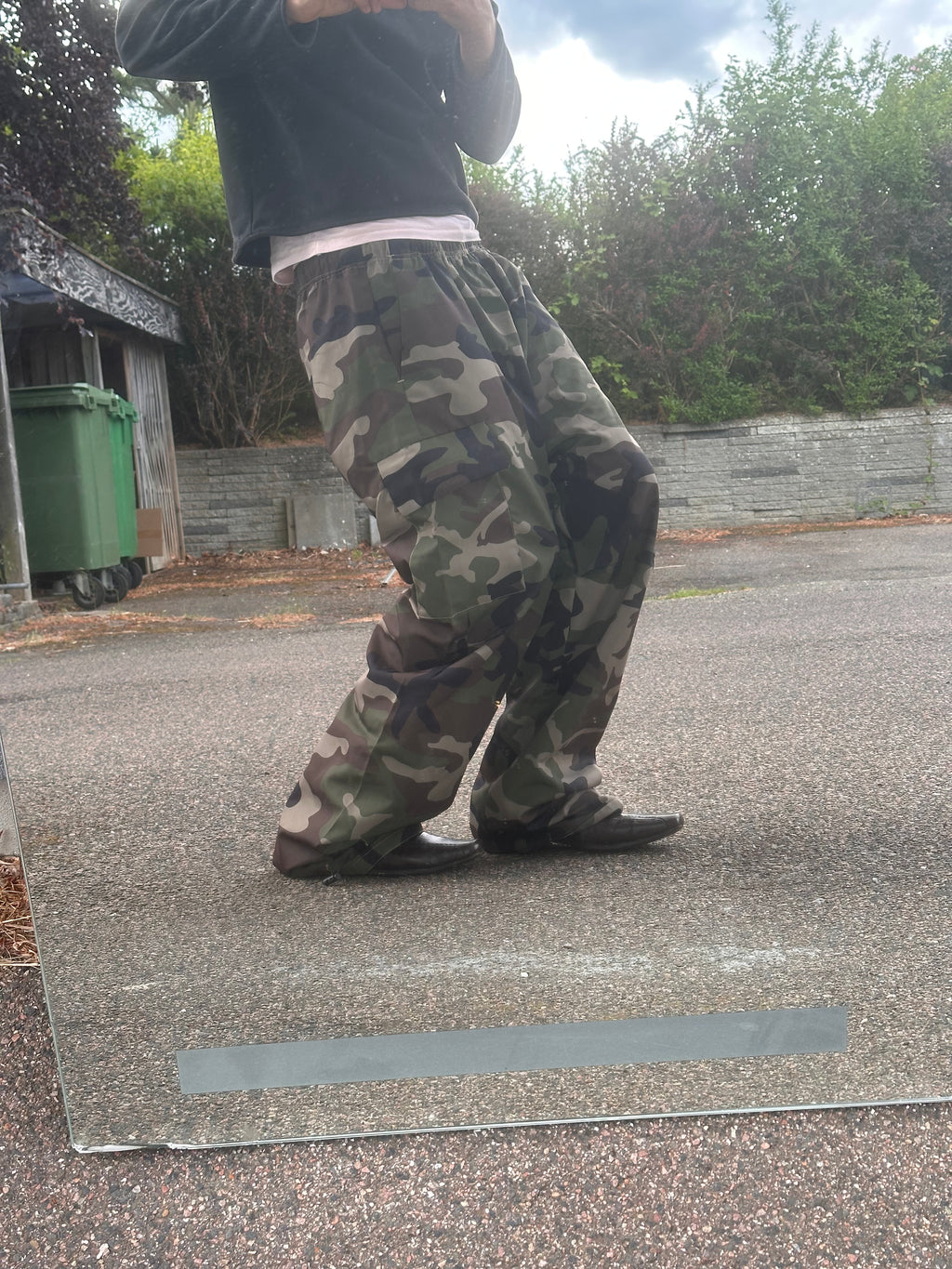 Non brand vintage camo nylon track pants