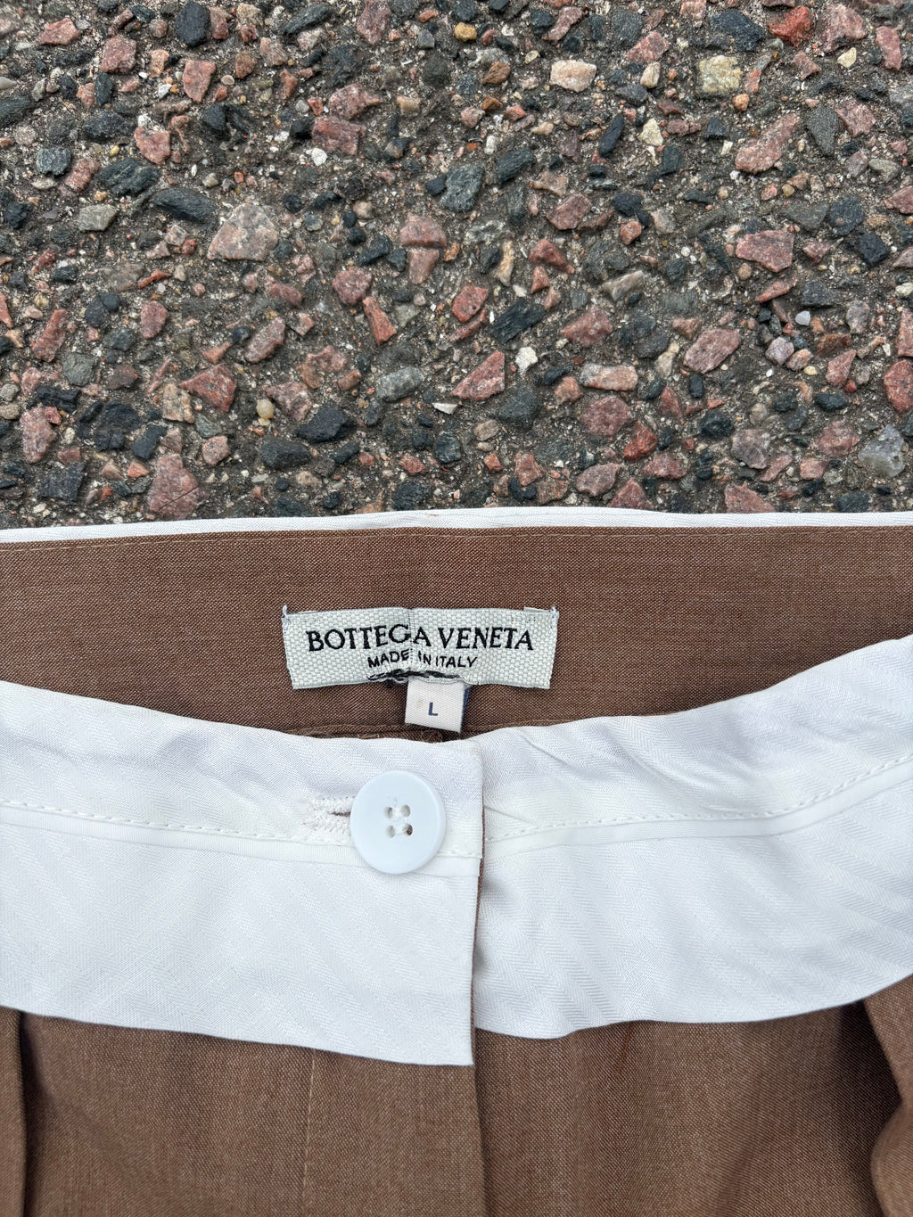 Bottega Veneta White waistband suit pants