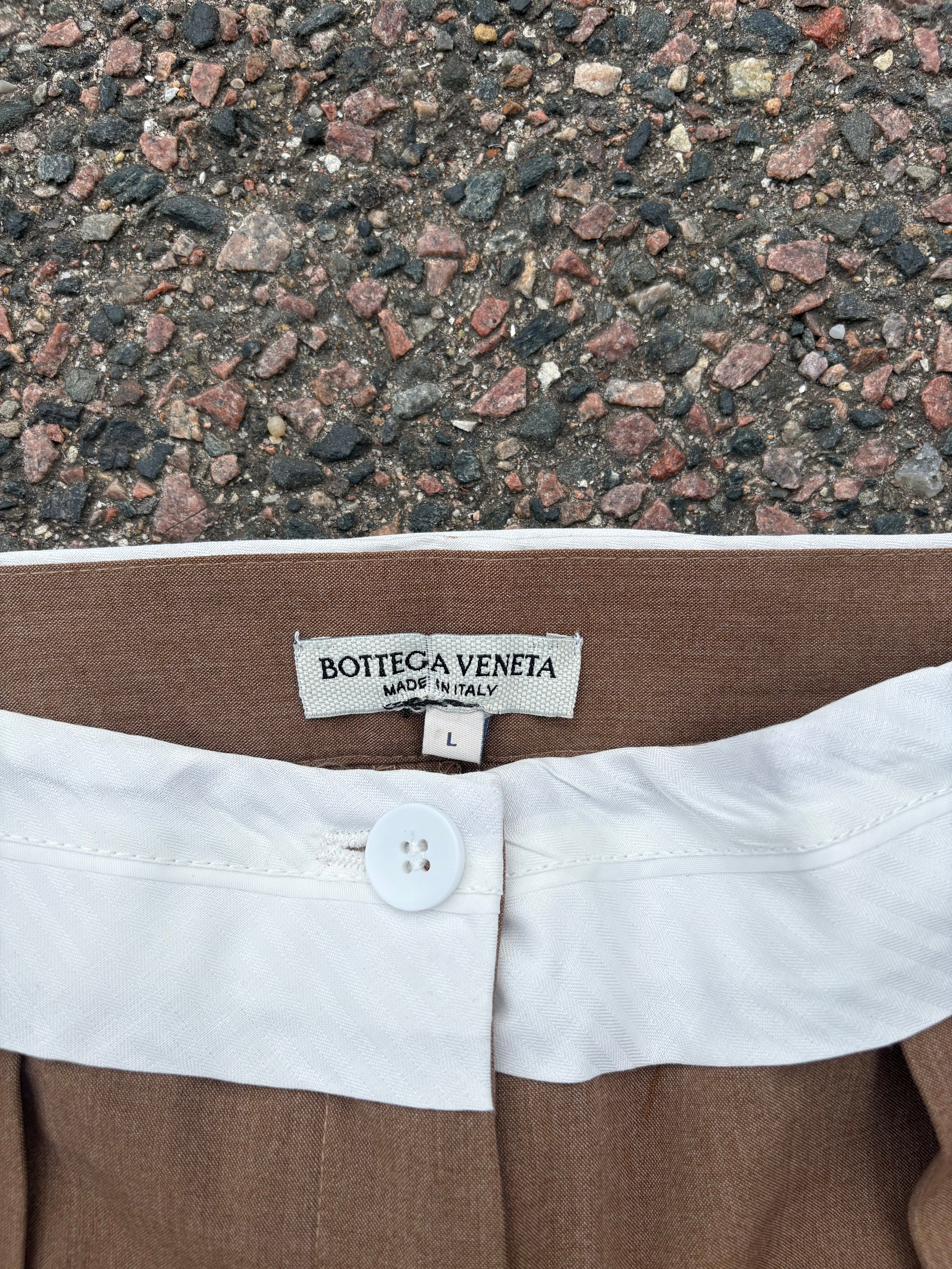 Bottega Veneta White waistband suit pants