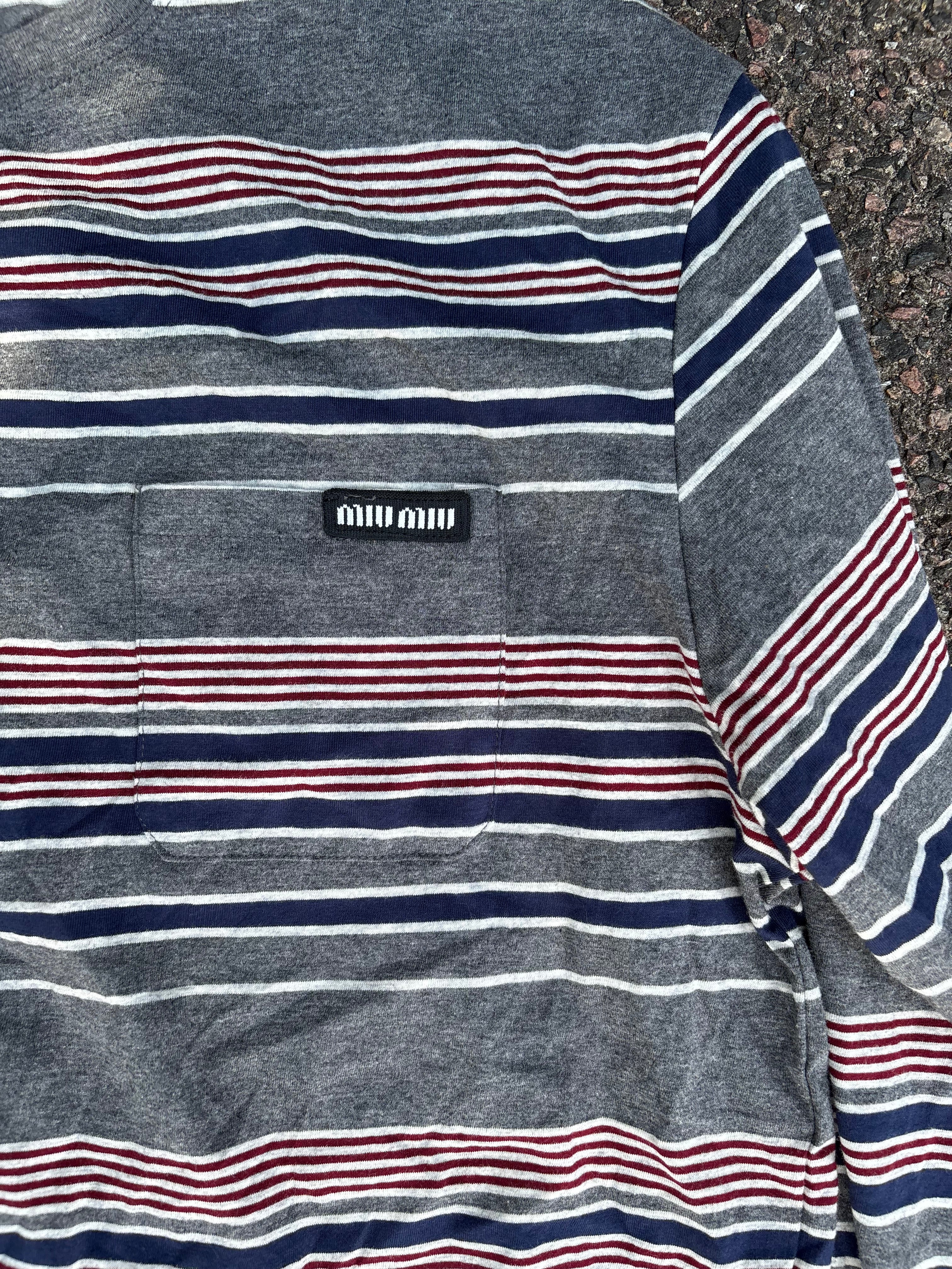 Miu miu Long sleeve polo striped