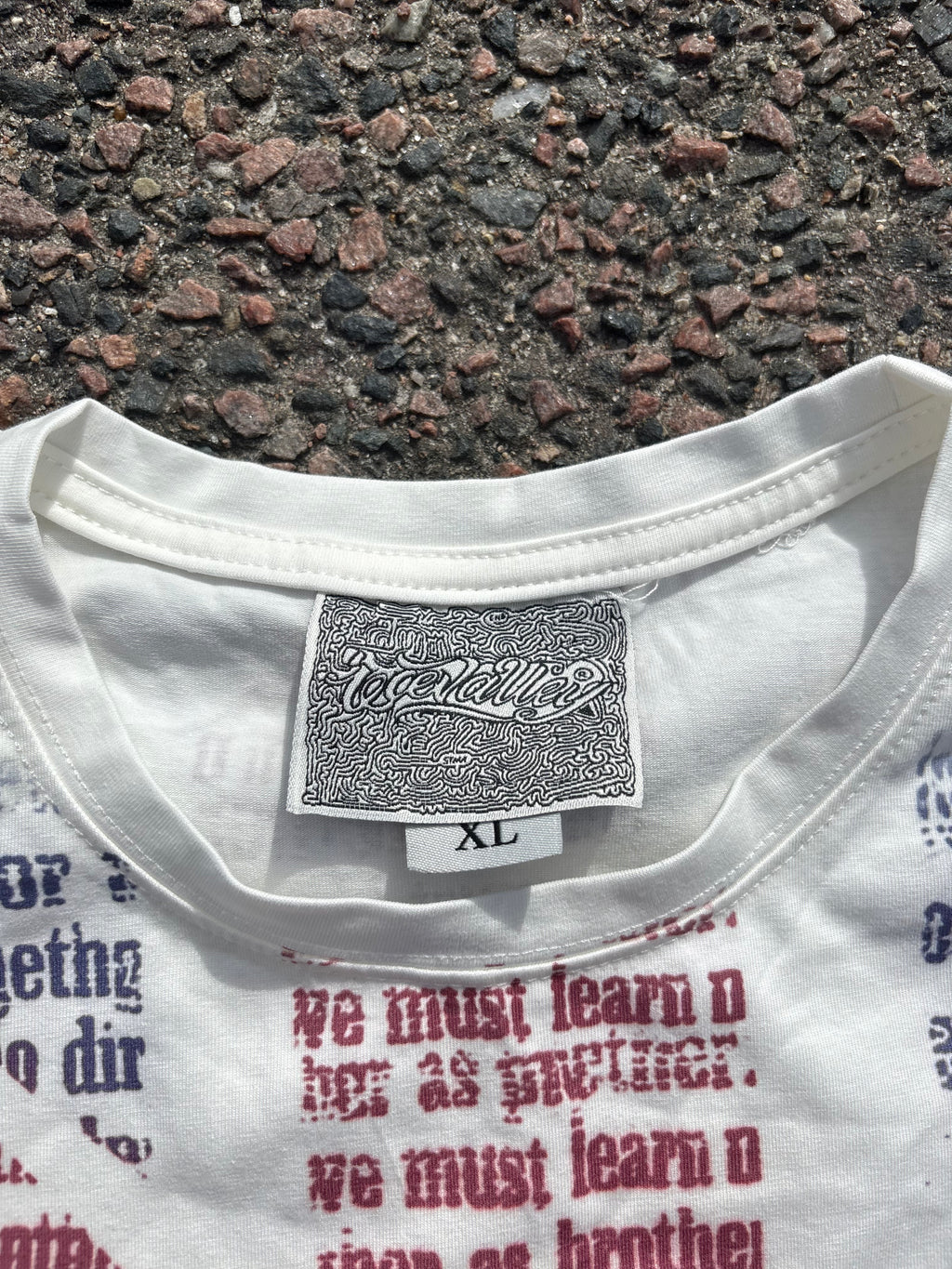 Vintage 2000s UK flag baby tee white