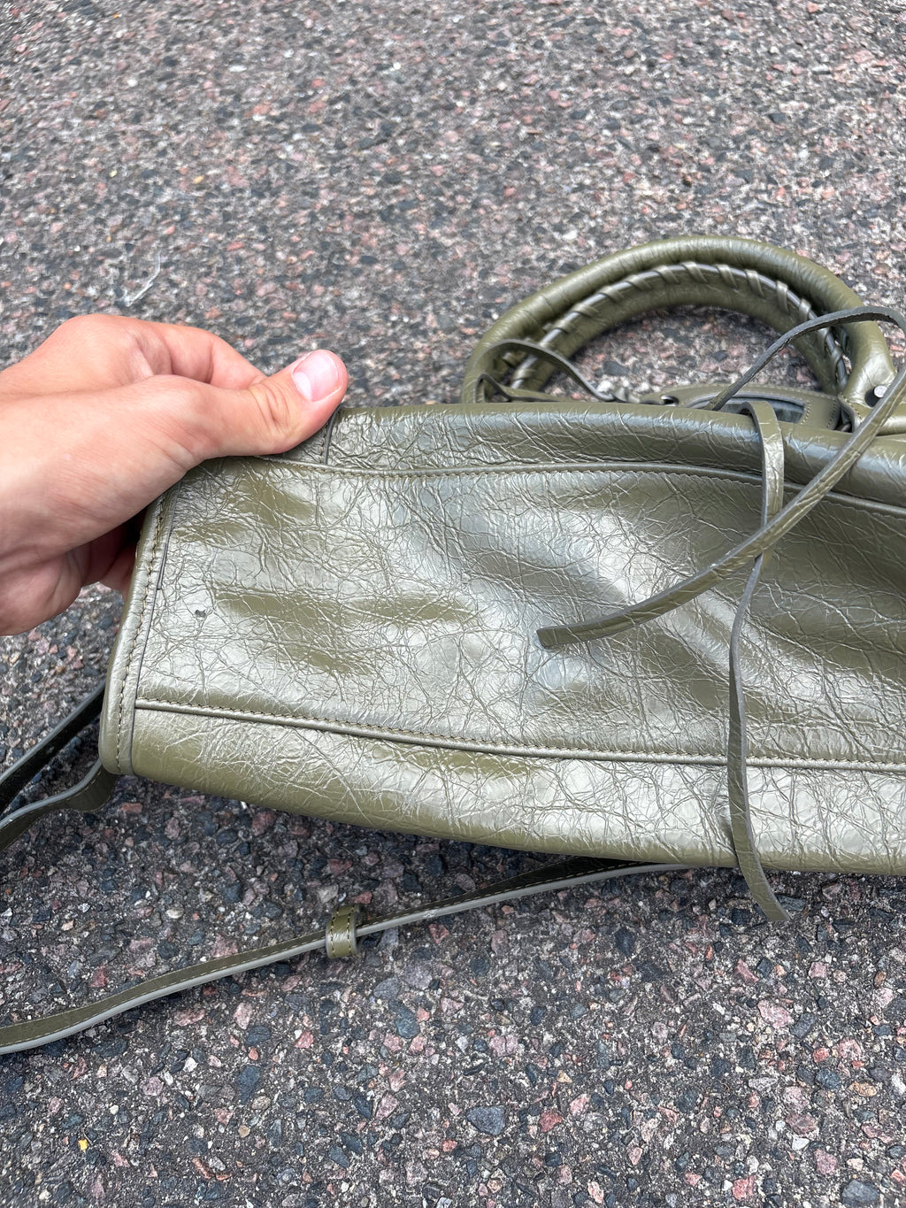 Balenciaga le city bag Dark green