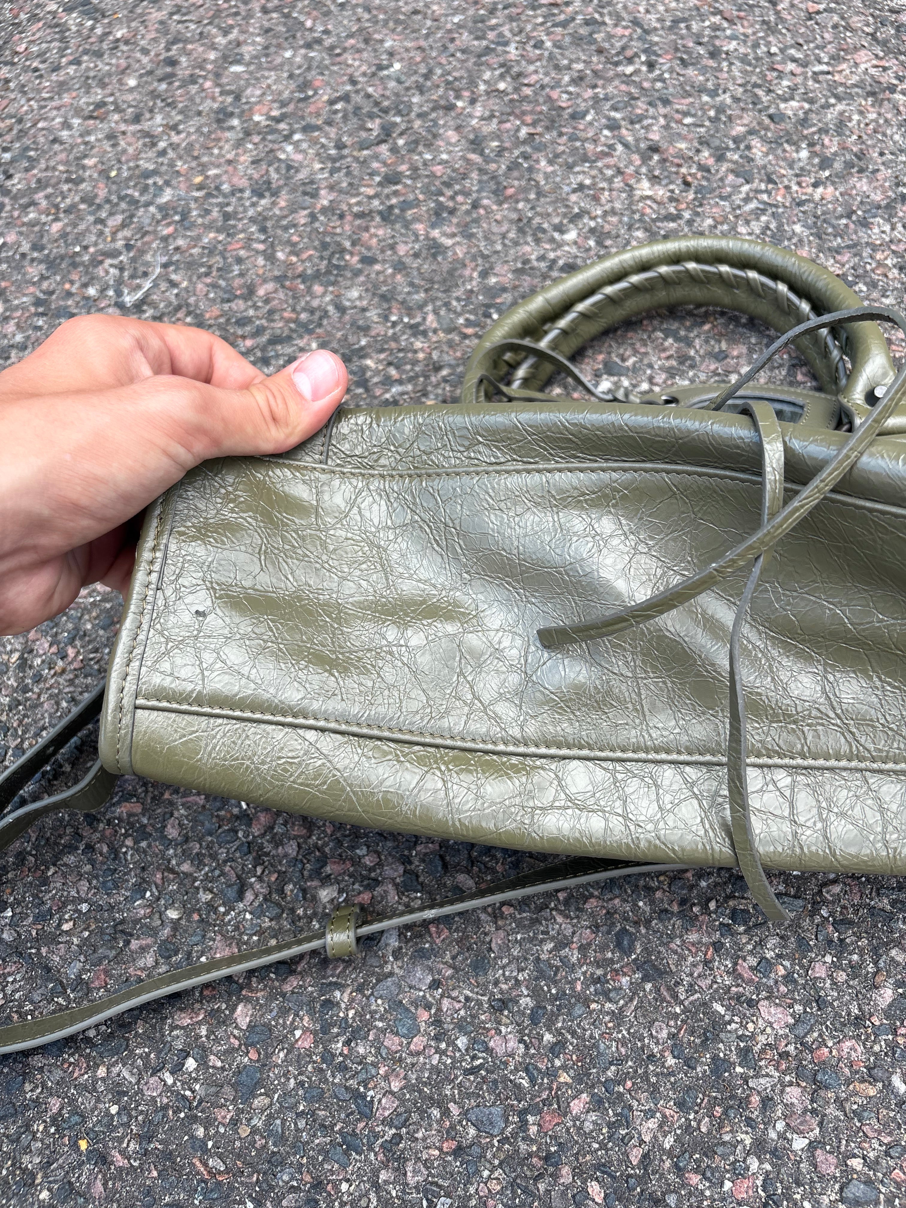 Balenciaga le city bag Dark green