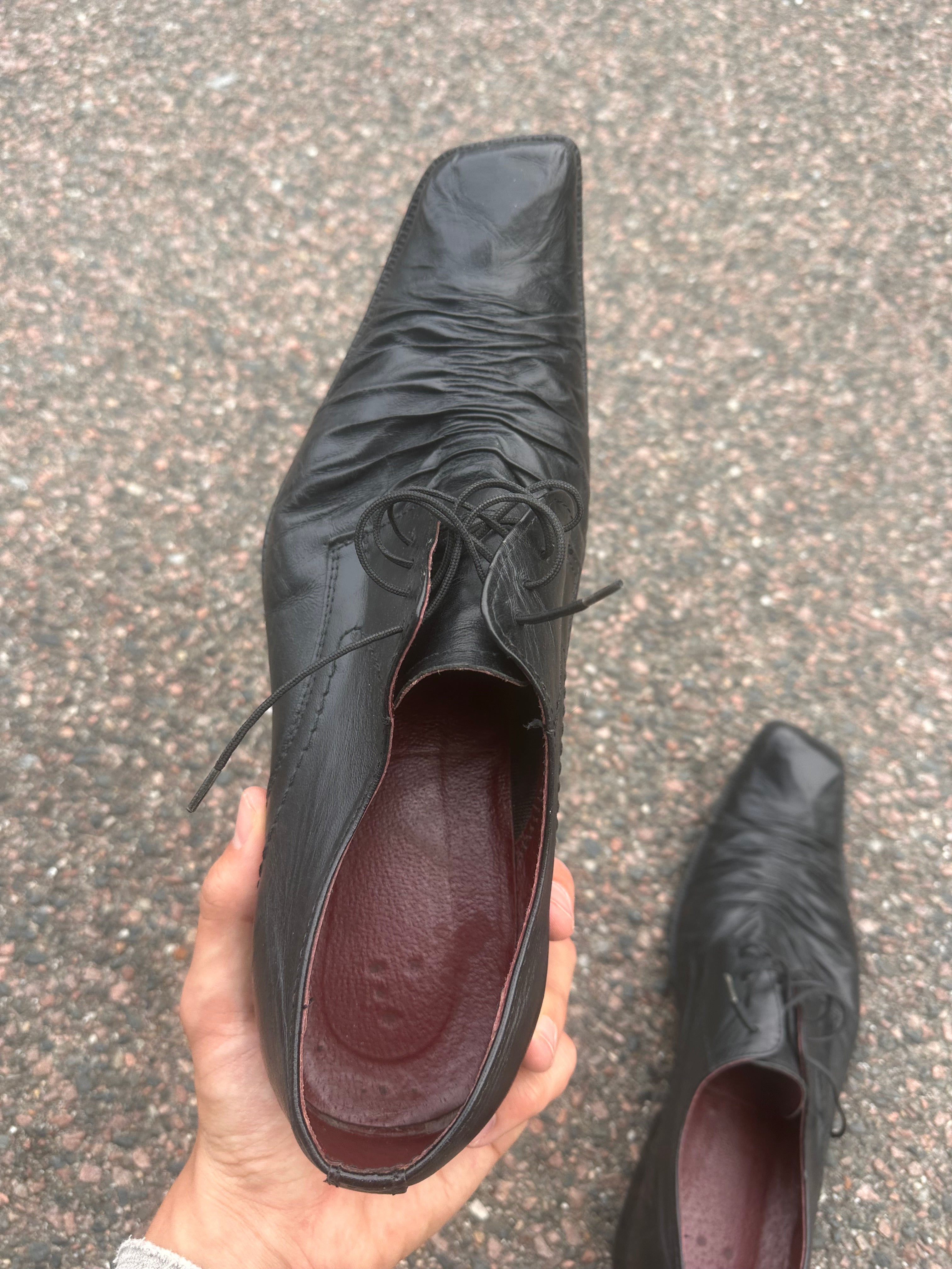Lanetti Italian black leather shoes