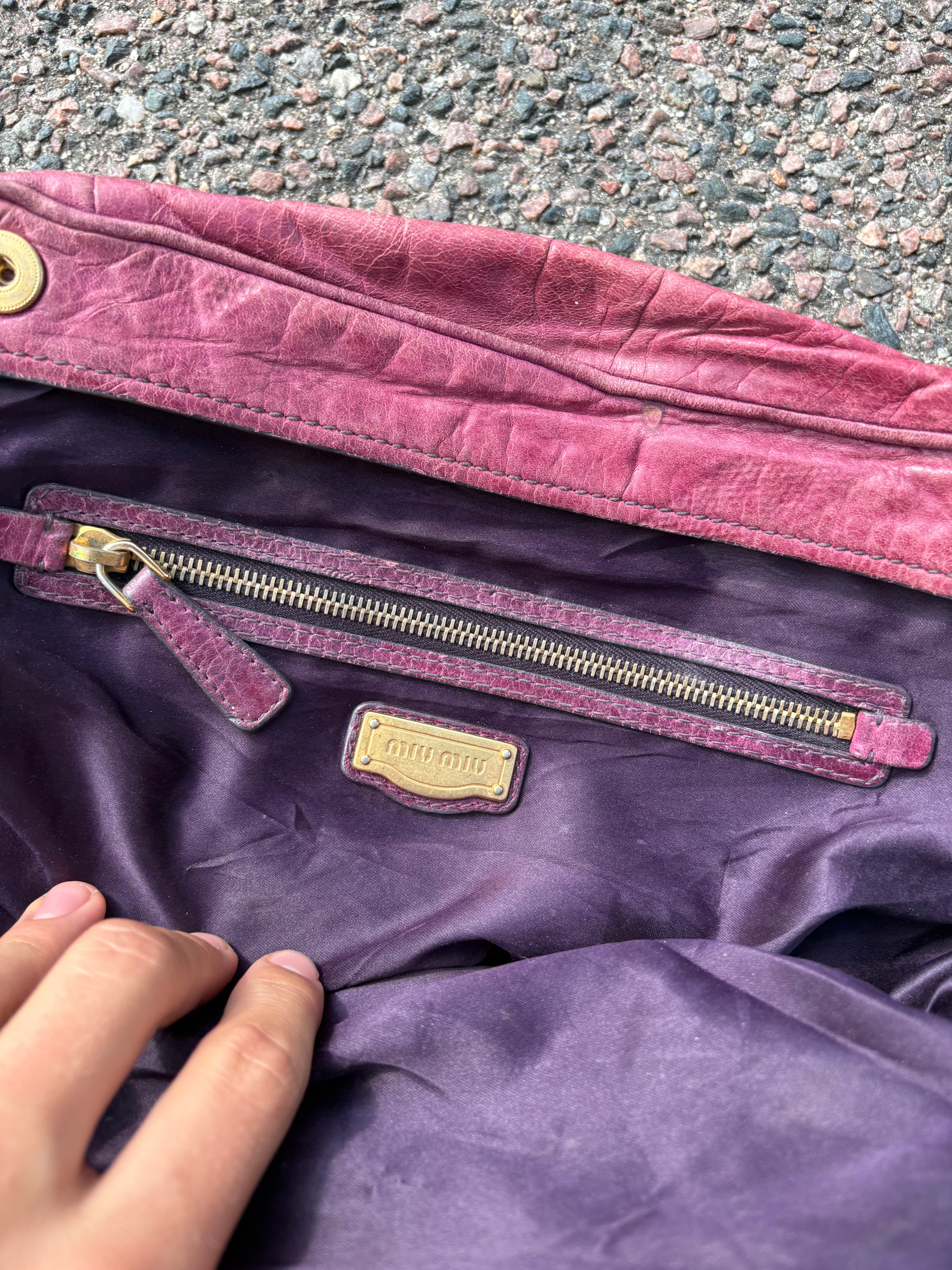 Vintage purple miu miu bag