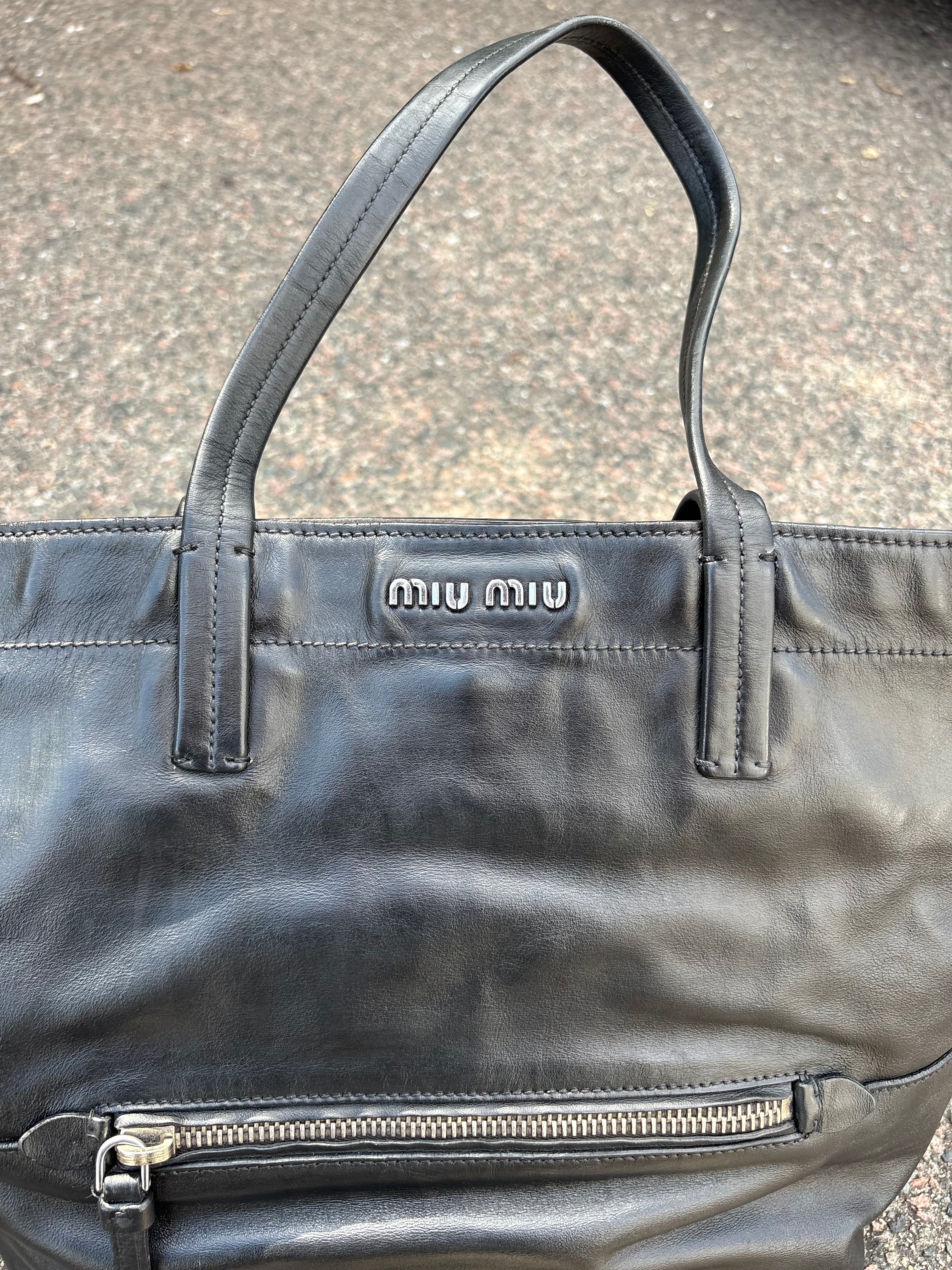 Vintage Miu miu leather bag black