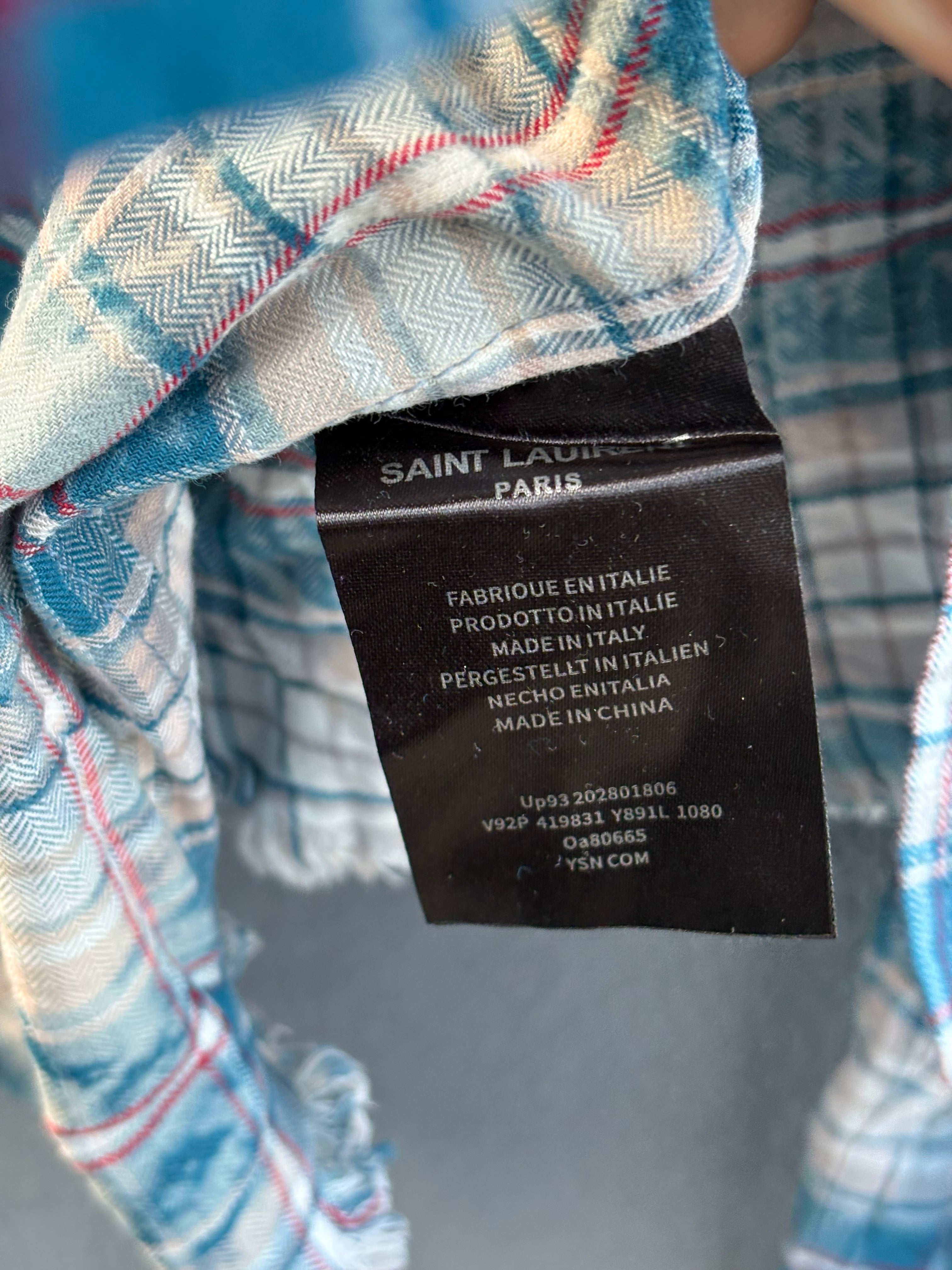 Saint Laurent striped flannel