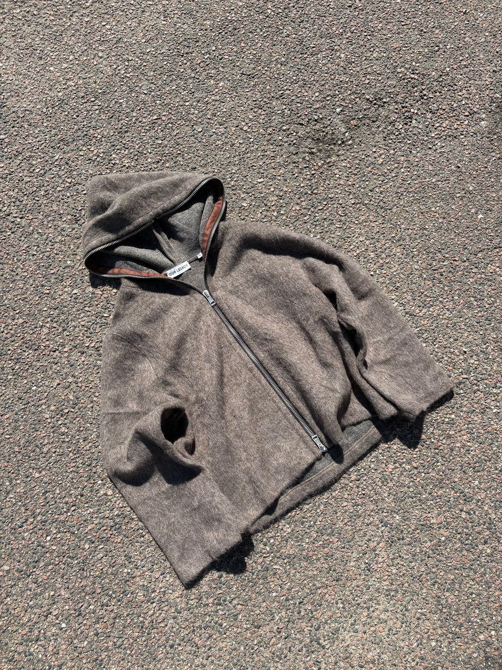 Our legacy fur full zip brown