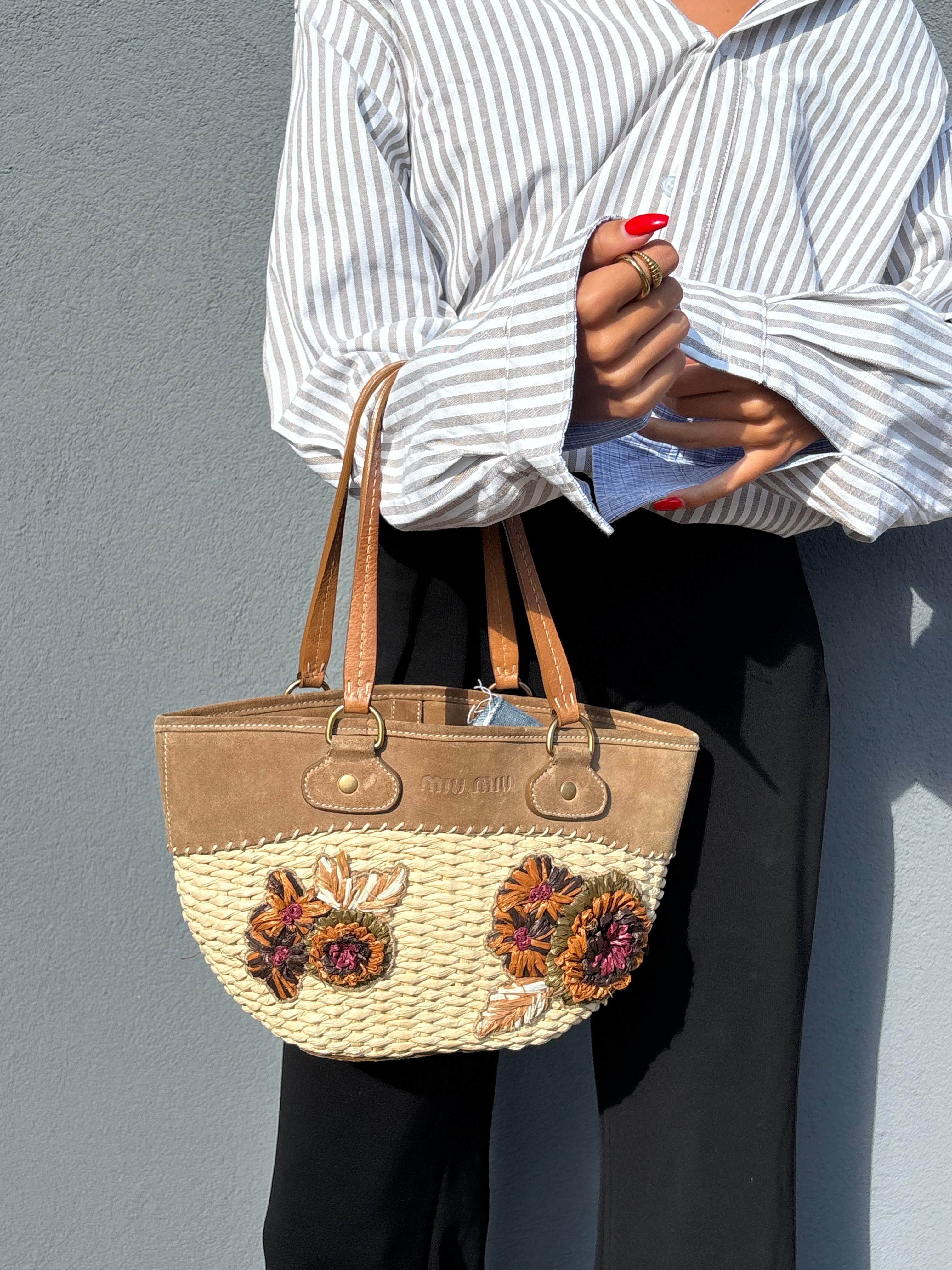 Miu Miu Flower Beach bag