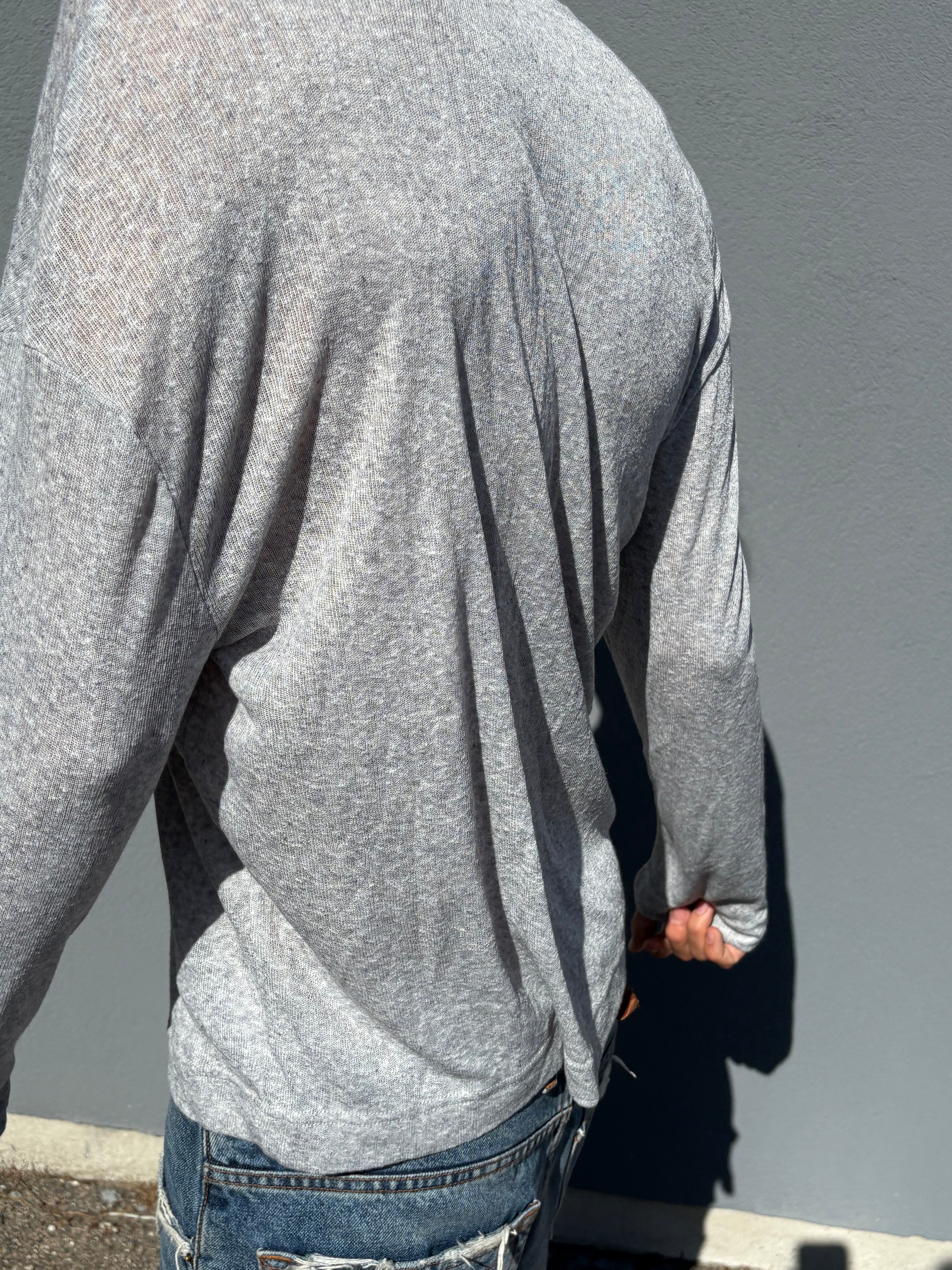 Vintage Thin gray summer Henley