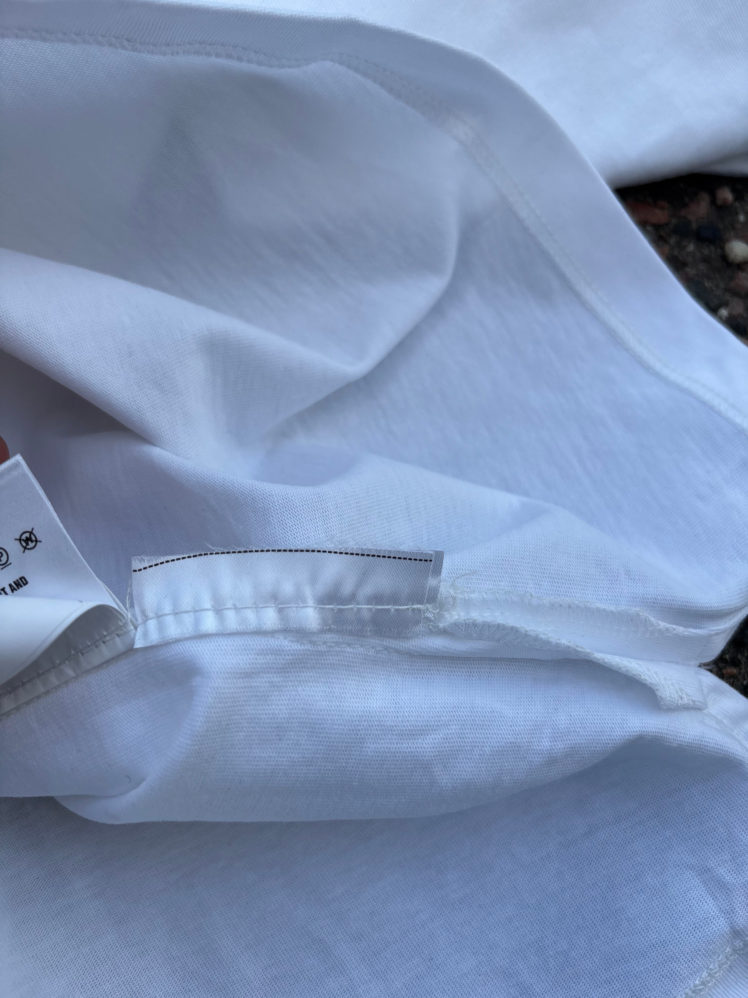 Prada 2025 White pocket triangle logo long sleeve (M)