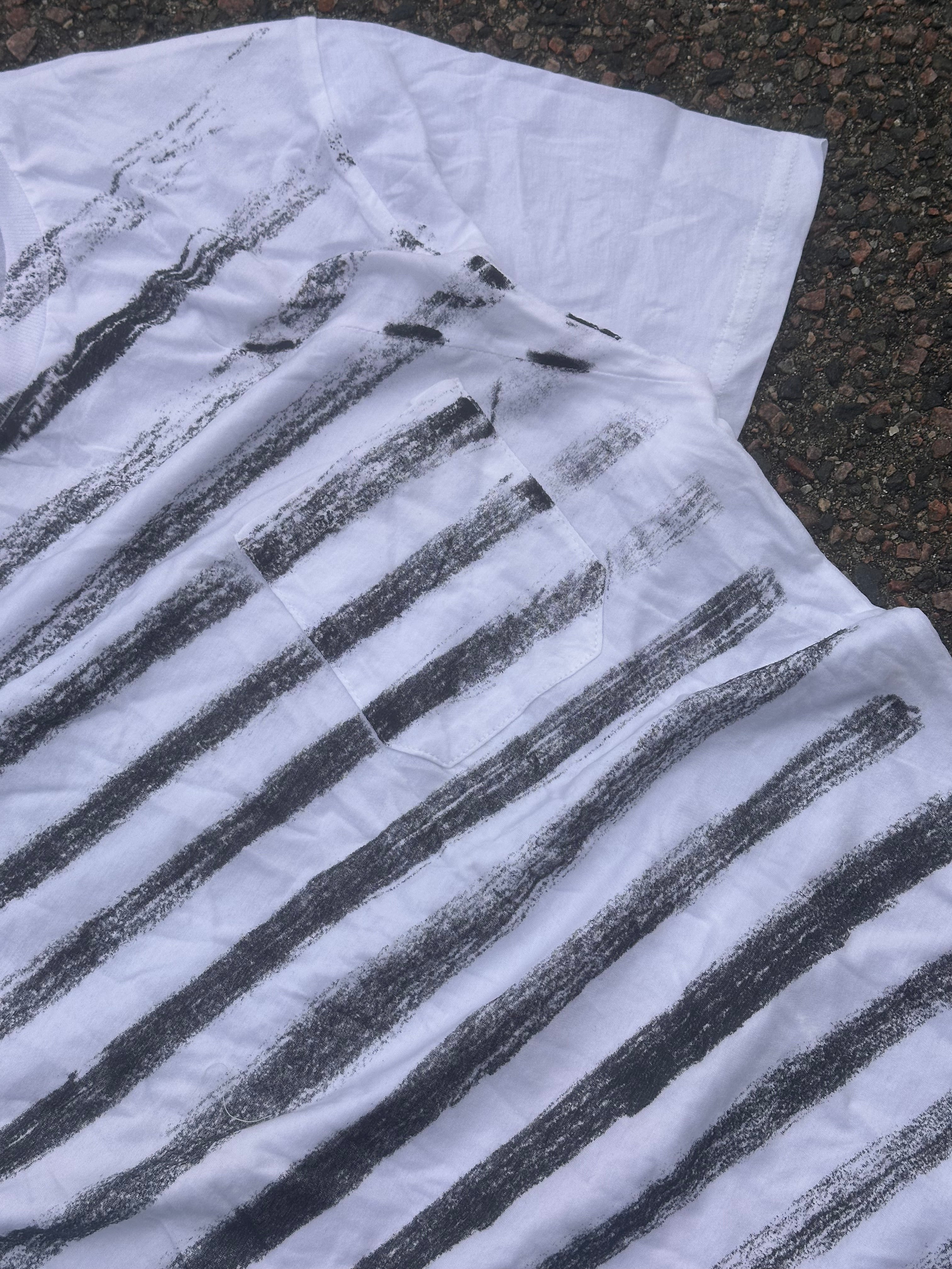 Dior Hedi slimane era striped t shirt White