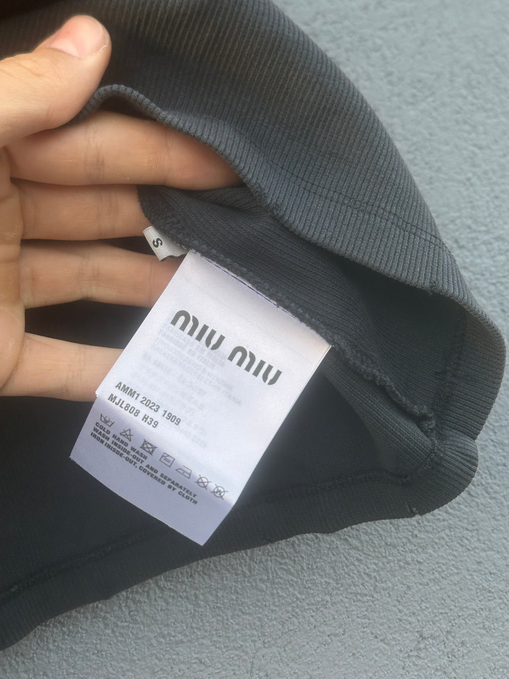 Miu miu gray S/S top 2023