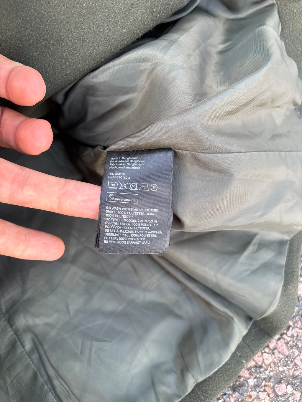 2008 H&M X Comme des garcons peacoat green
