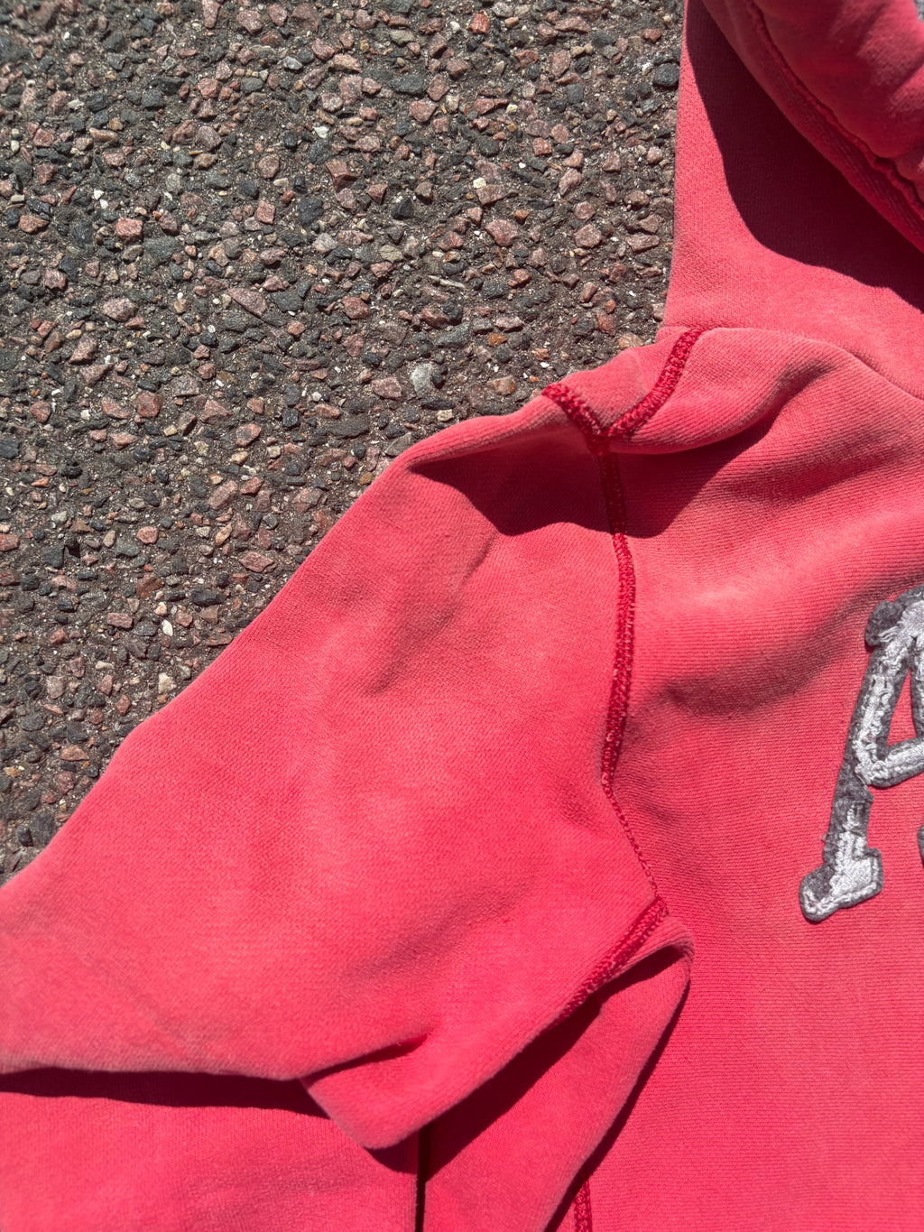 Vintage 2000s Abercrombie faded red cropped hoodie