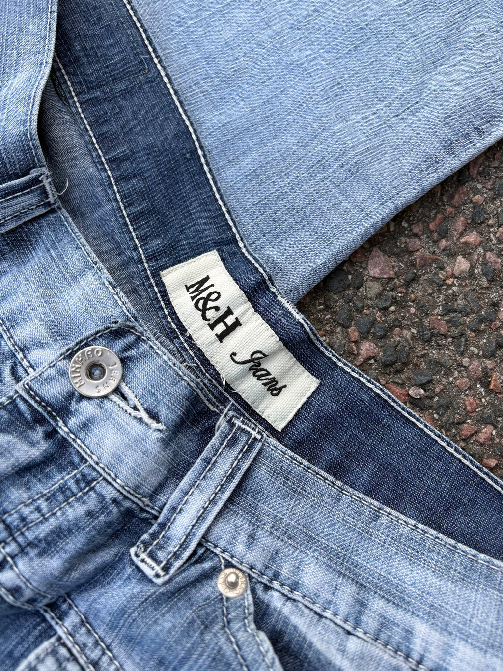 1990s M&H washed Capri baggy jeans