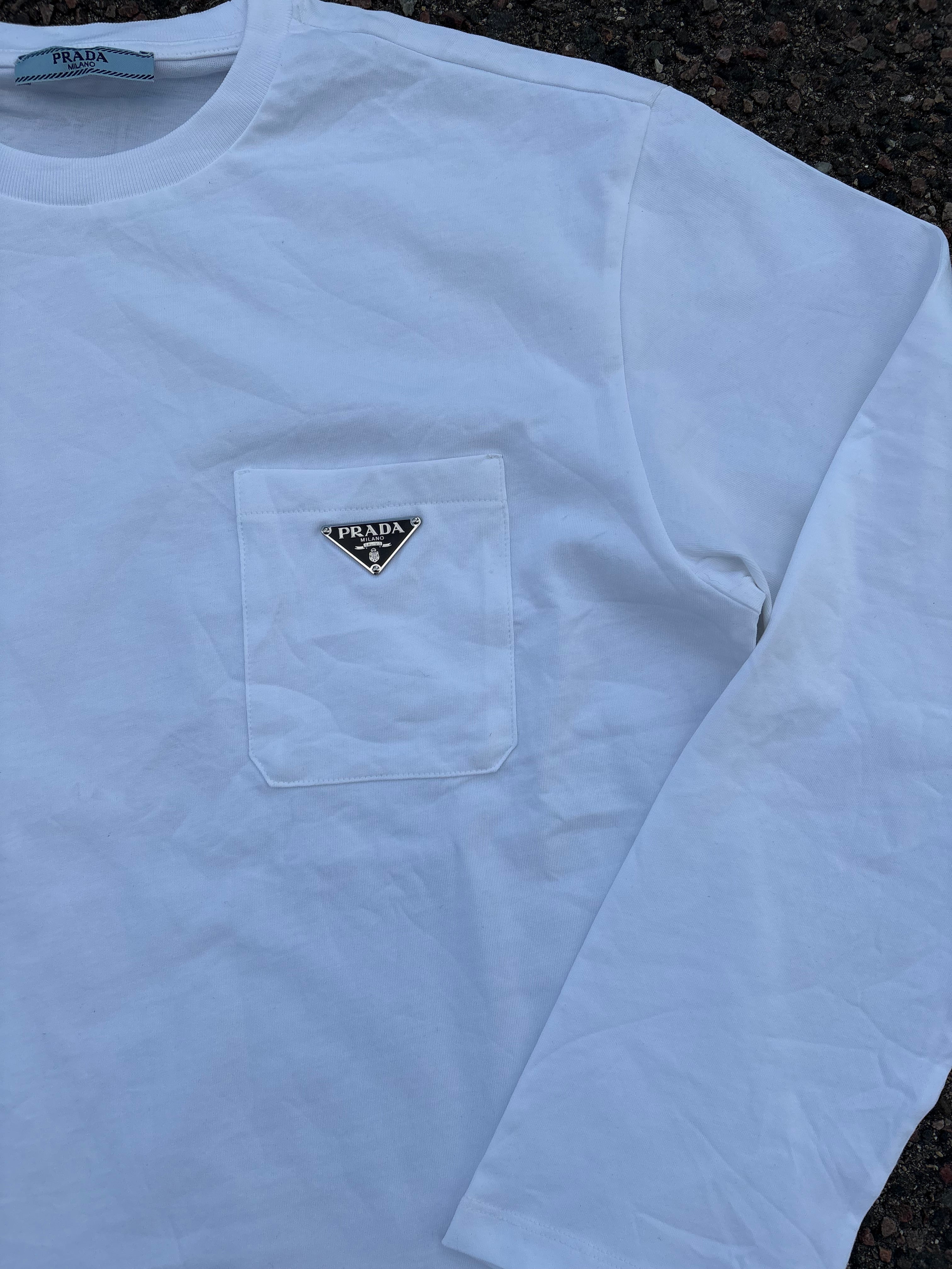Prada 2025 triangle logo pocket long sleeve (S)