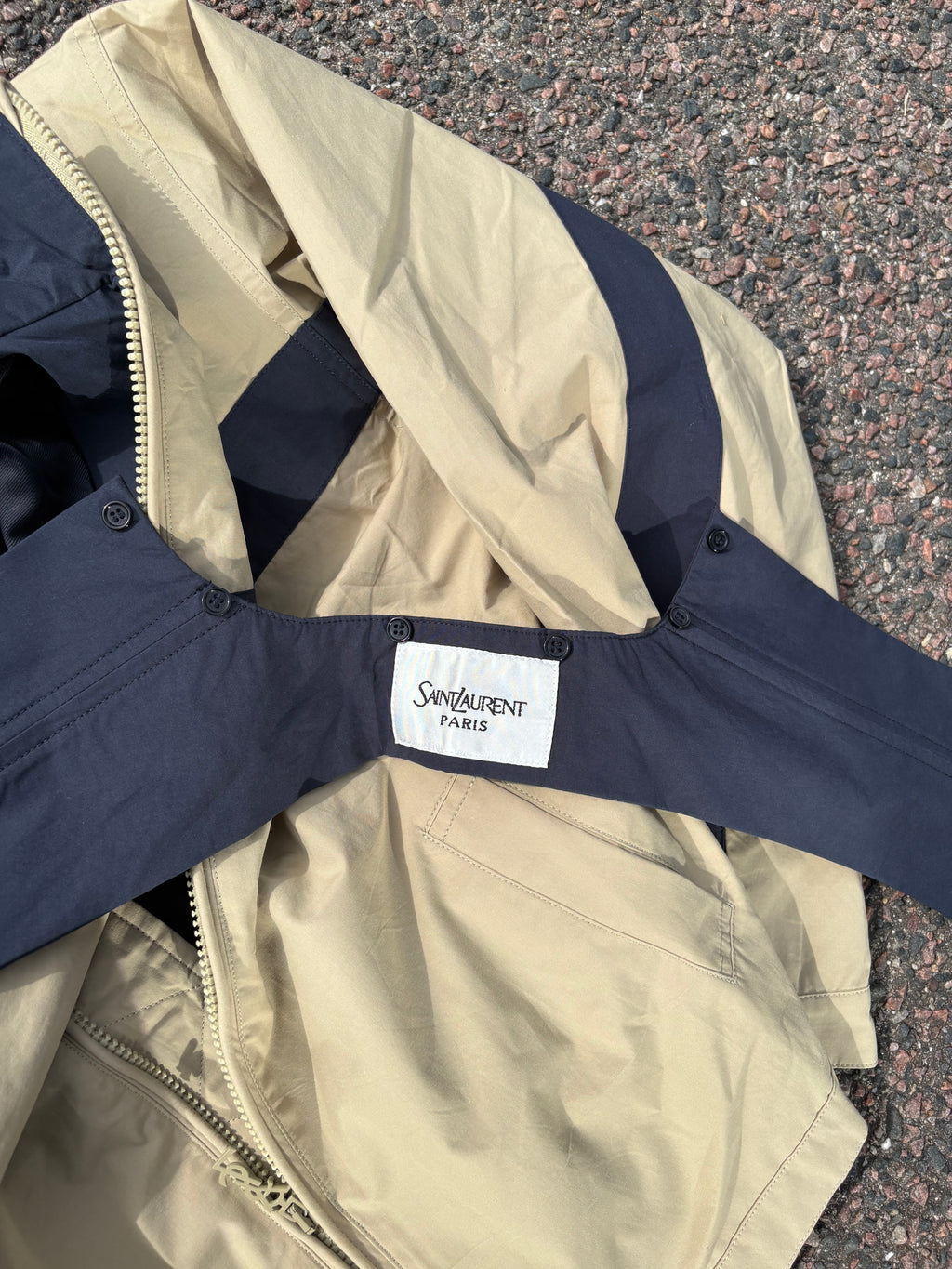 Saint Laurent track jacket beige