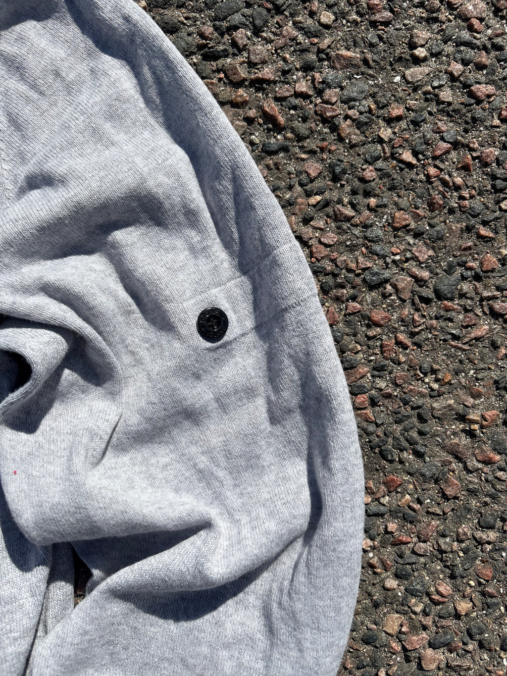 Stone Island FW17 distressed long sleeve gray