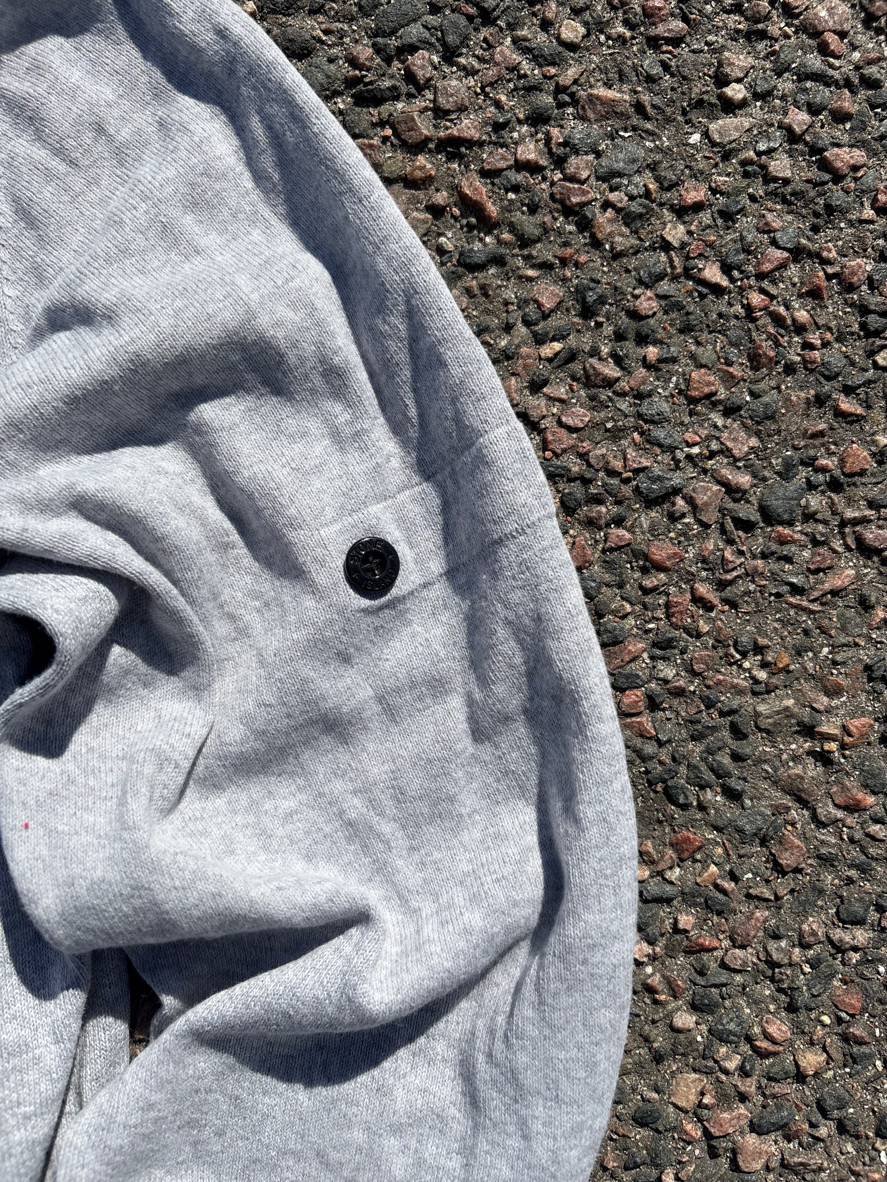 Stone Island FW17 distressed long sleeve gray
