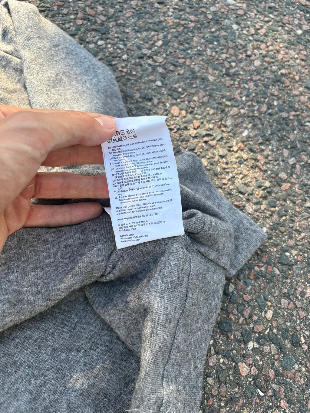 Acne studios gray polo long sleeve