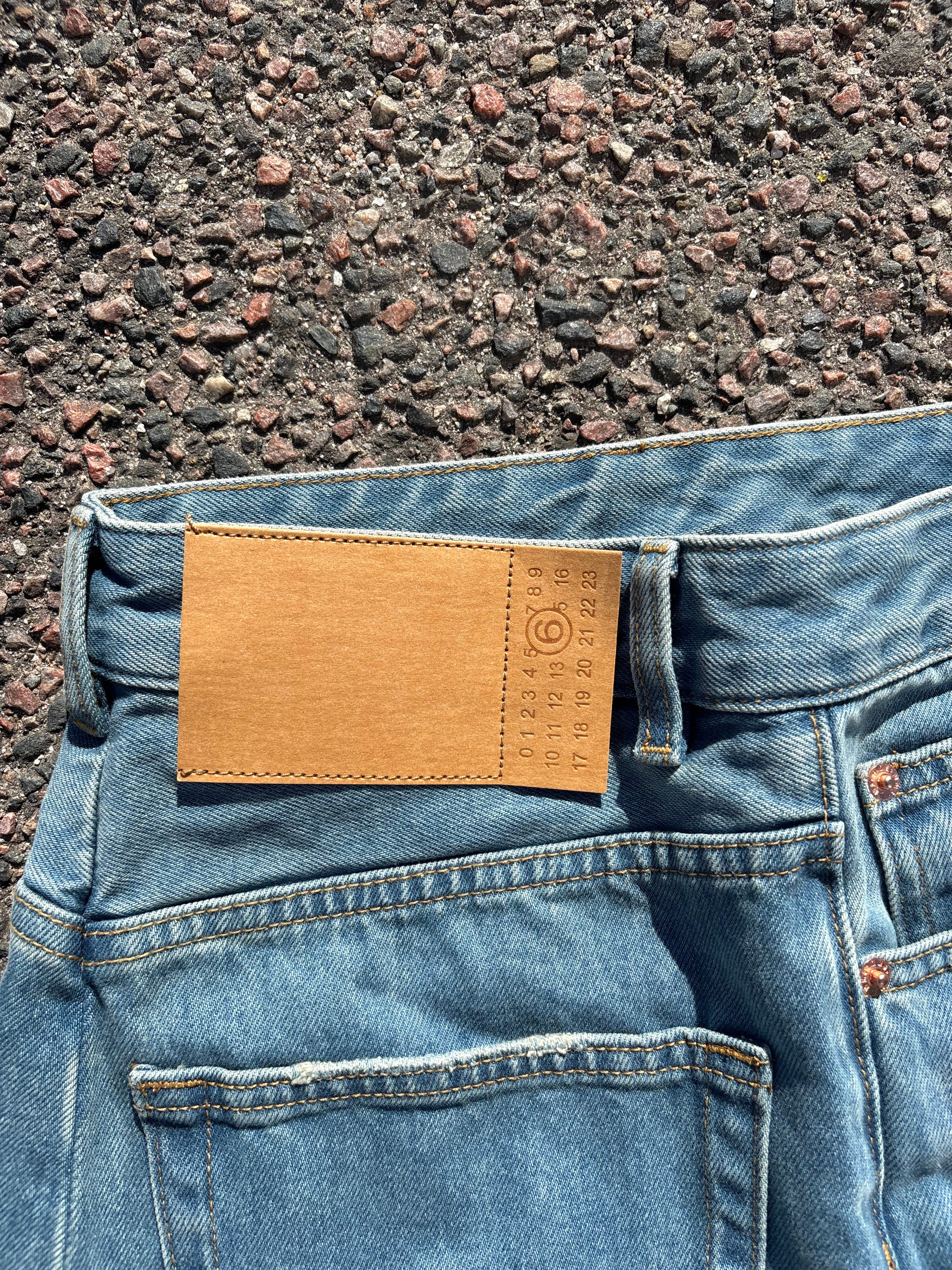 MM6 Maison Margiela double sided bootcut jeans