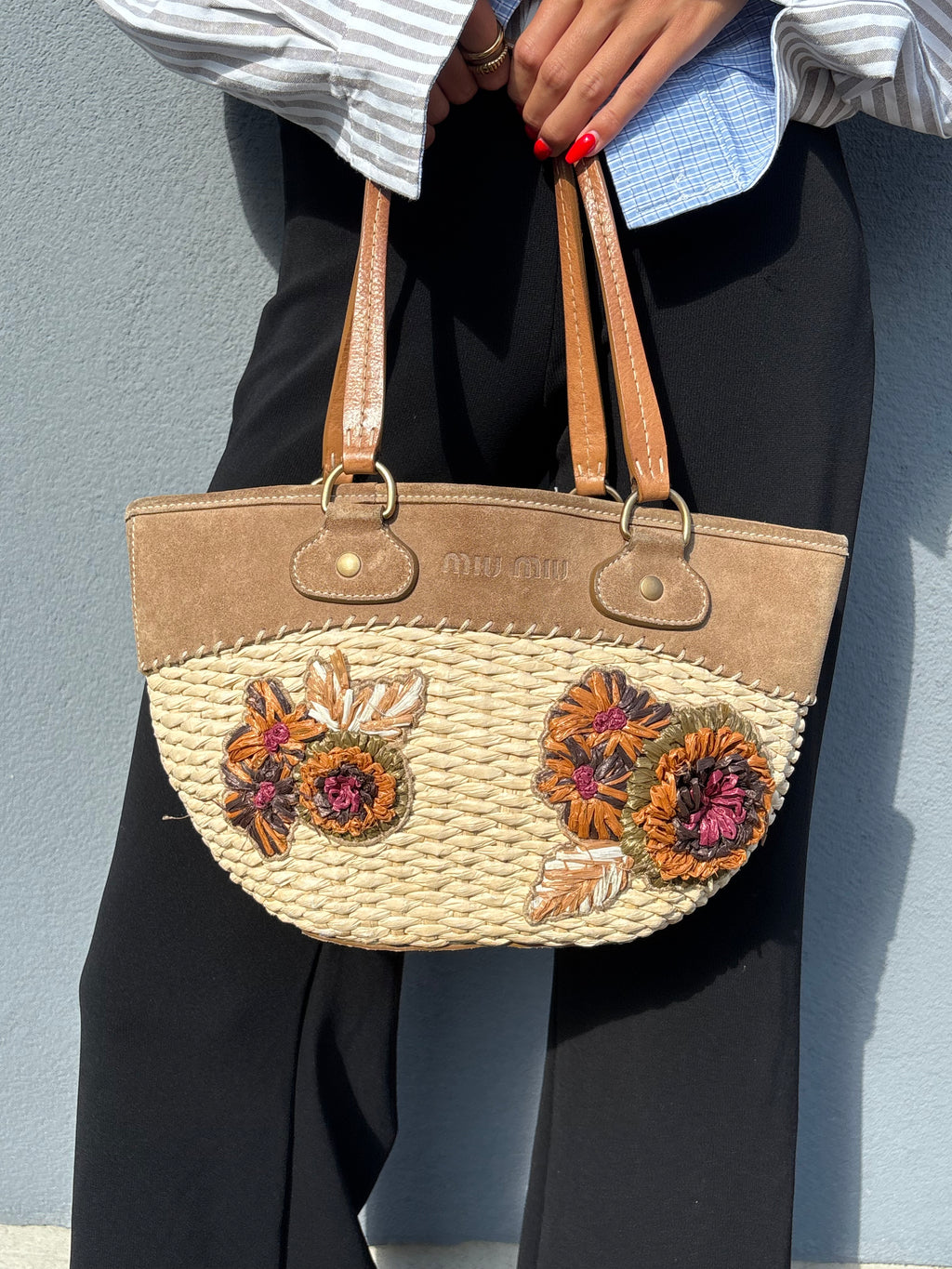 Miu Miu Flower Beach bag