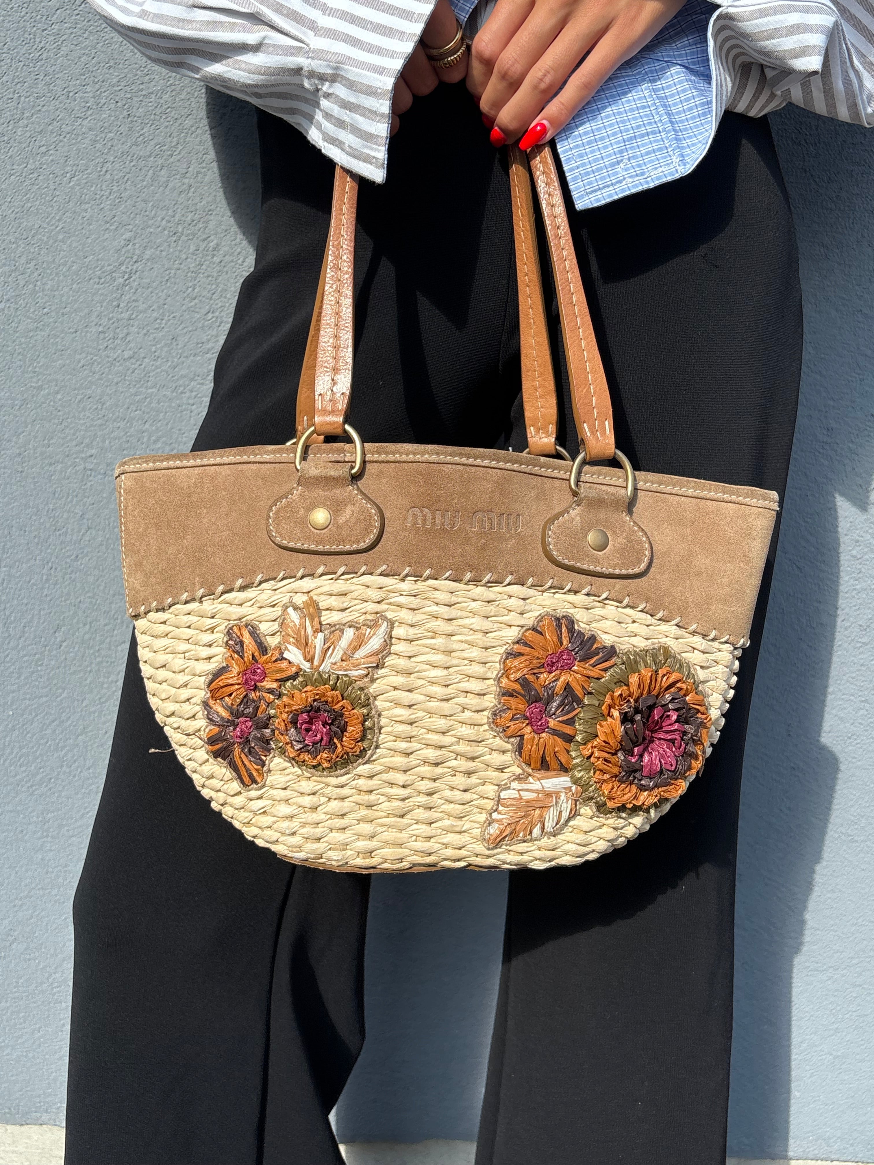 Miu Miu Flower Beach bag