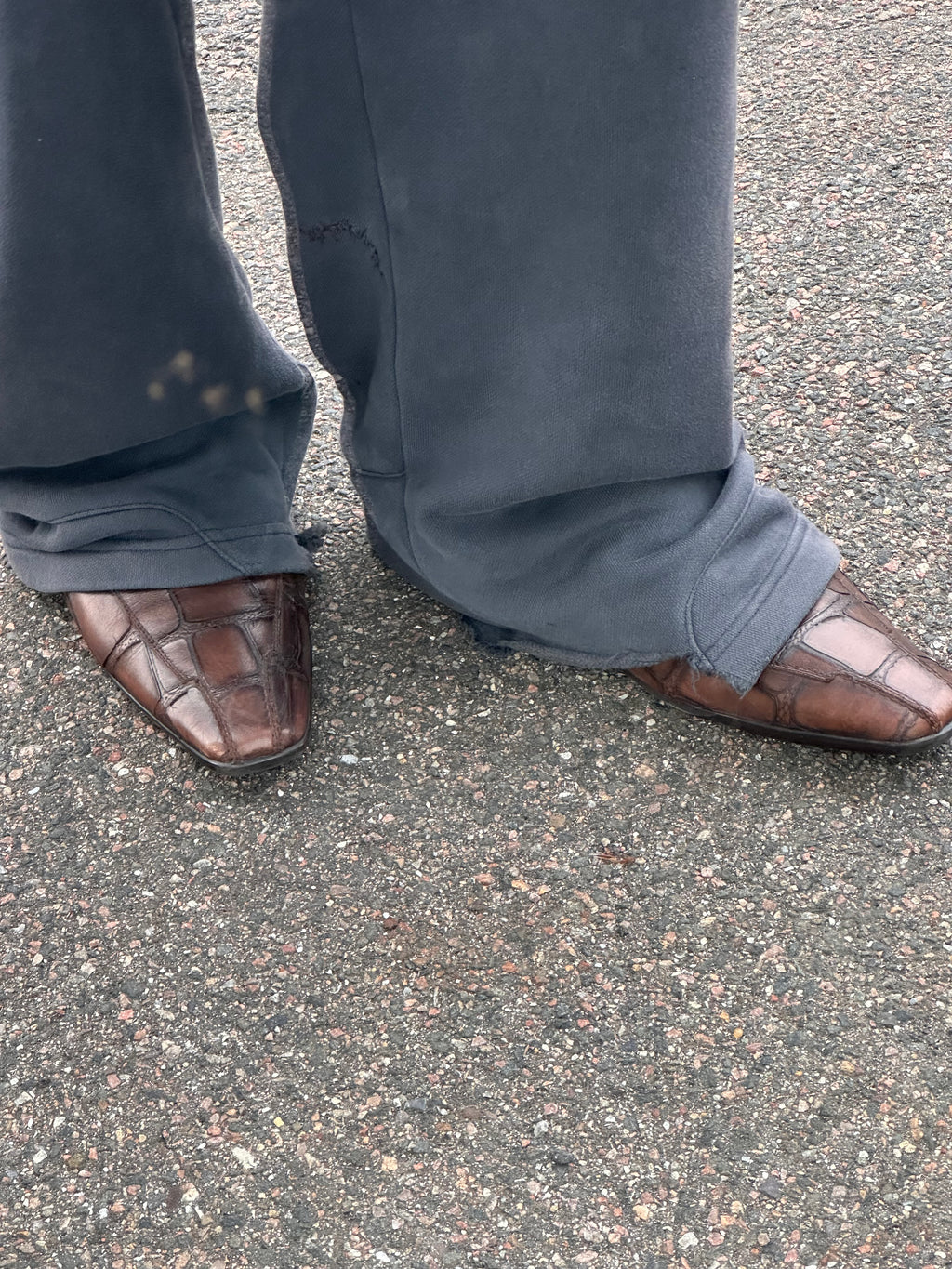 Vintage Italien croc Chelsea boot